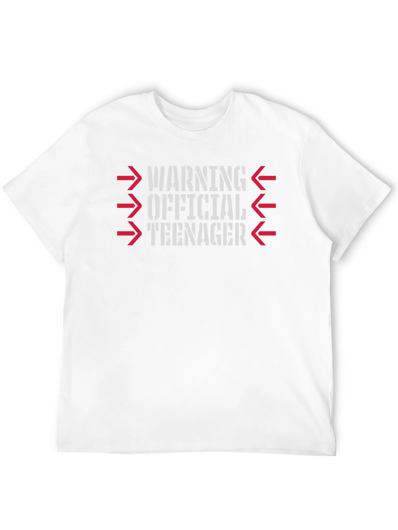 Warning Official Teenager Black Graphic T-Shirt