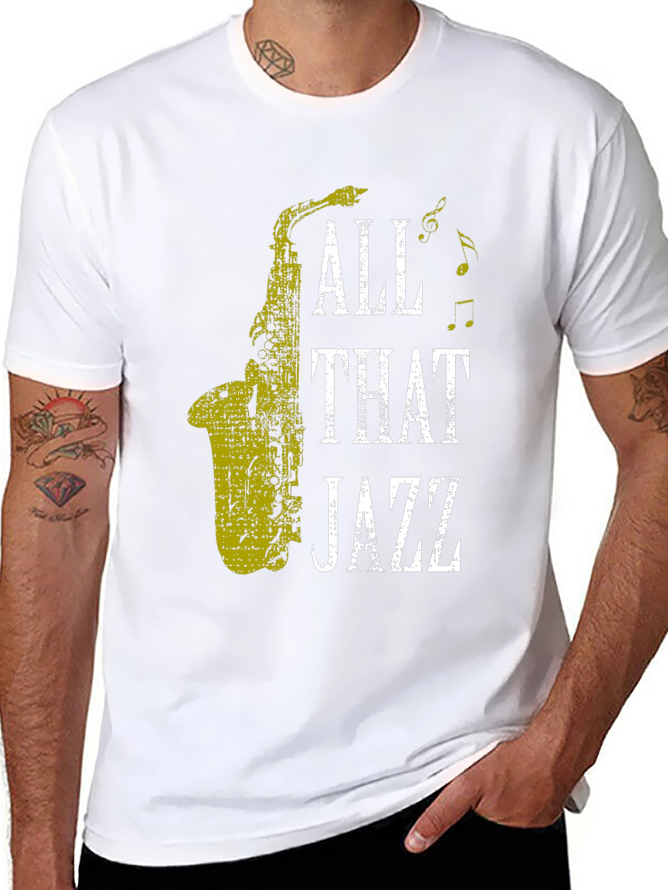 All That Jazz Saxophone T-Shirt