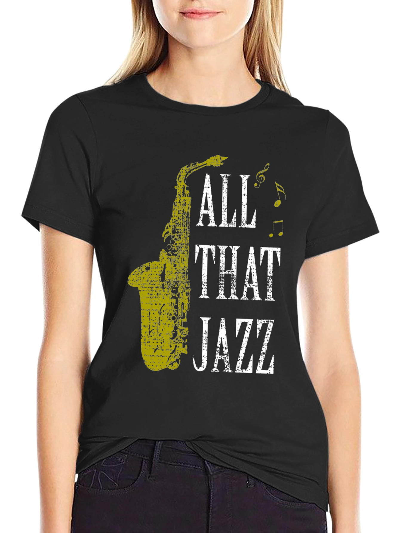 All That Jazz Saxophone T-Shirt