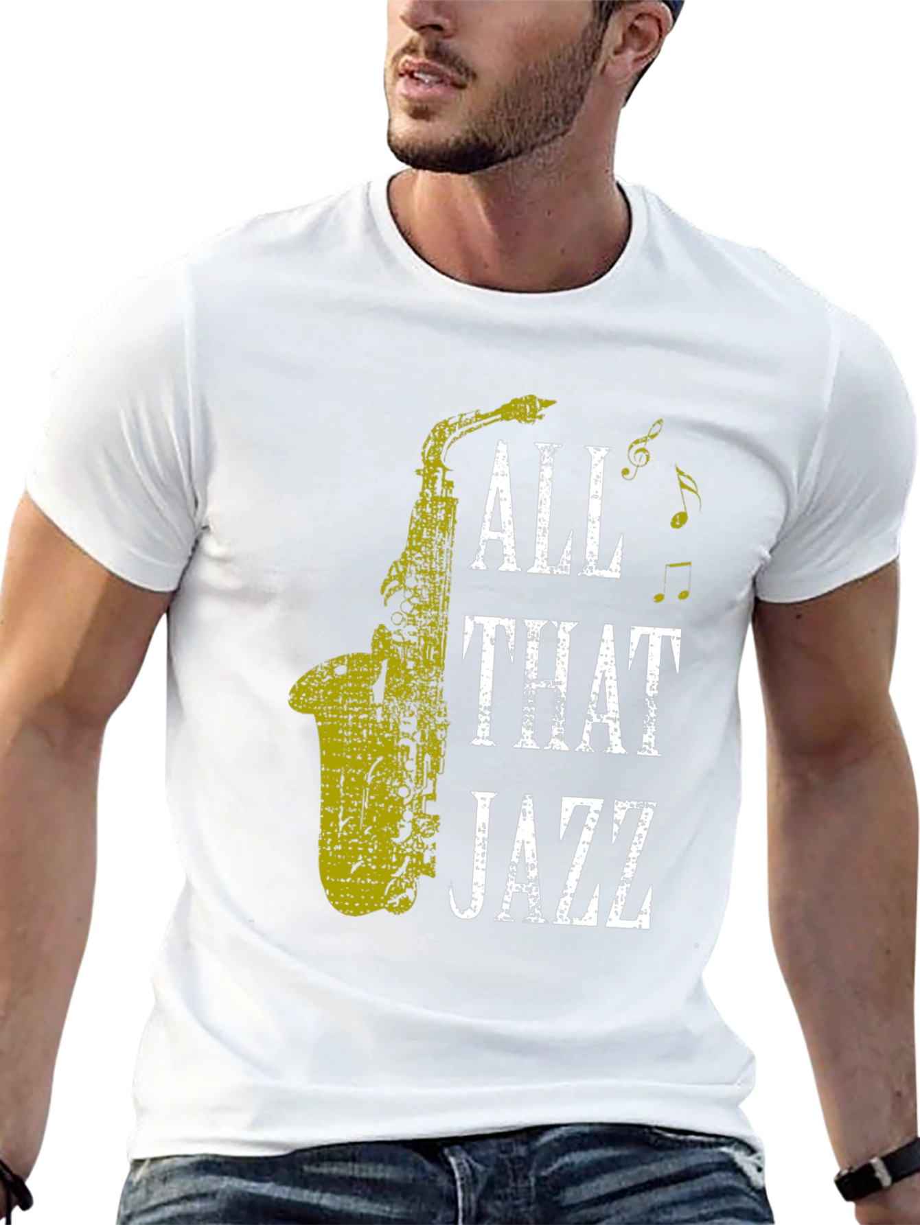 All That Jazz Saxophone T-Shirt
