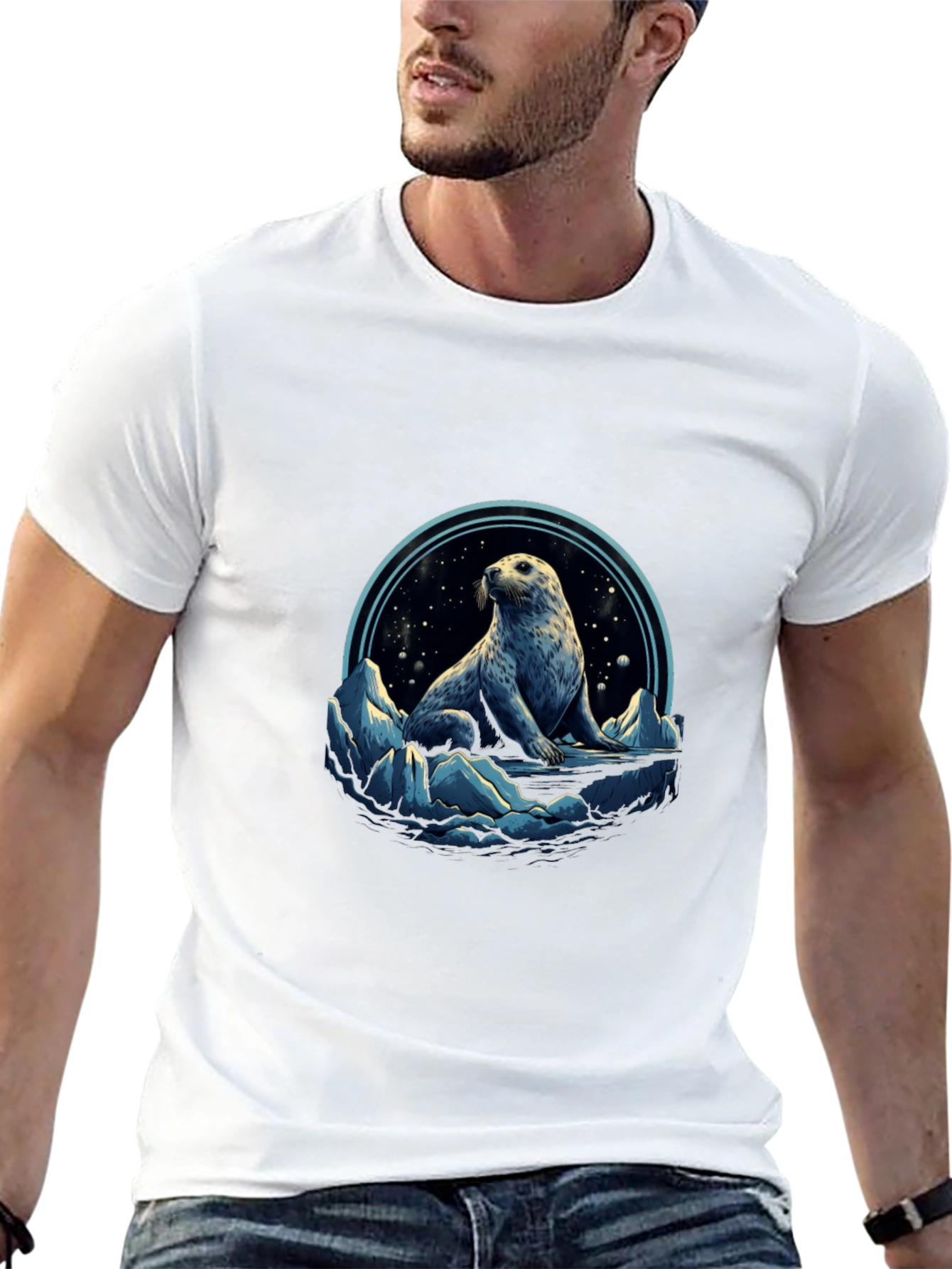 Arctic Seal Graphic Tee - Black