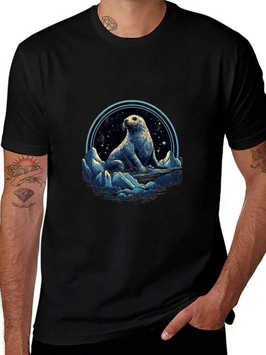 Arctic Seal Graphic Tee - Black