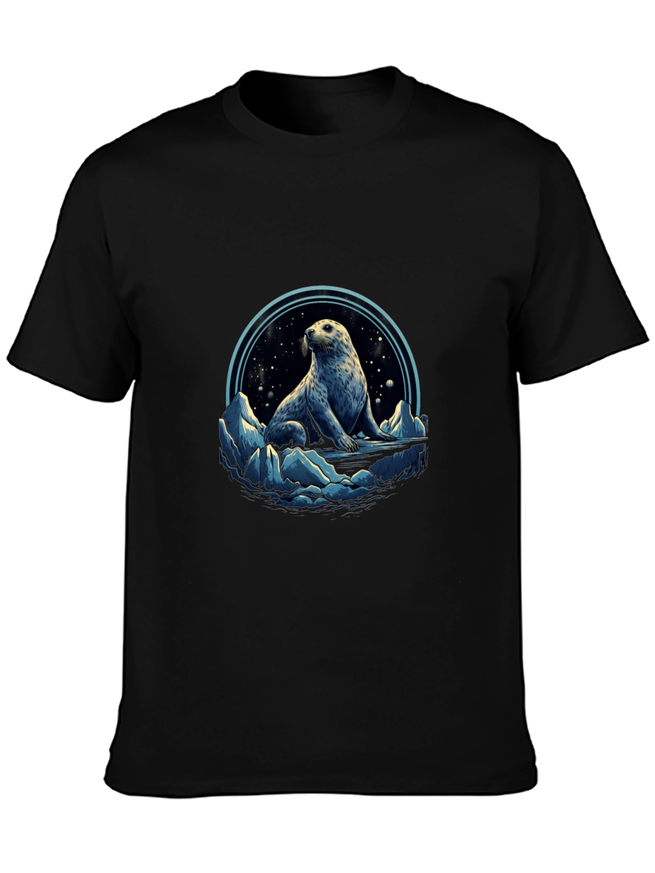 Arctic Seal Graphic Tee - Black