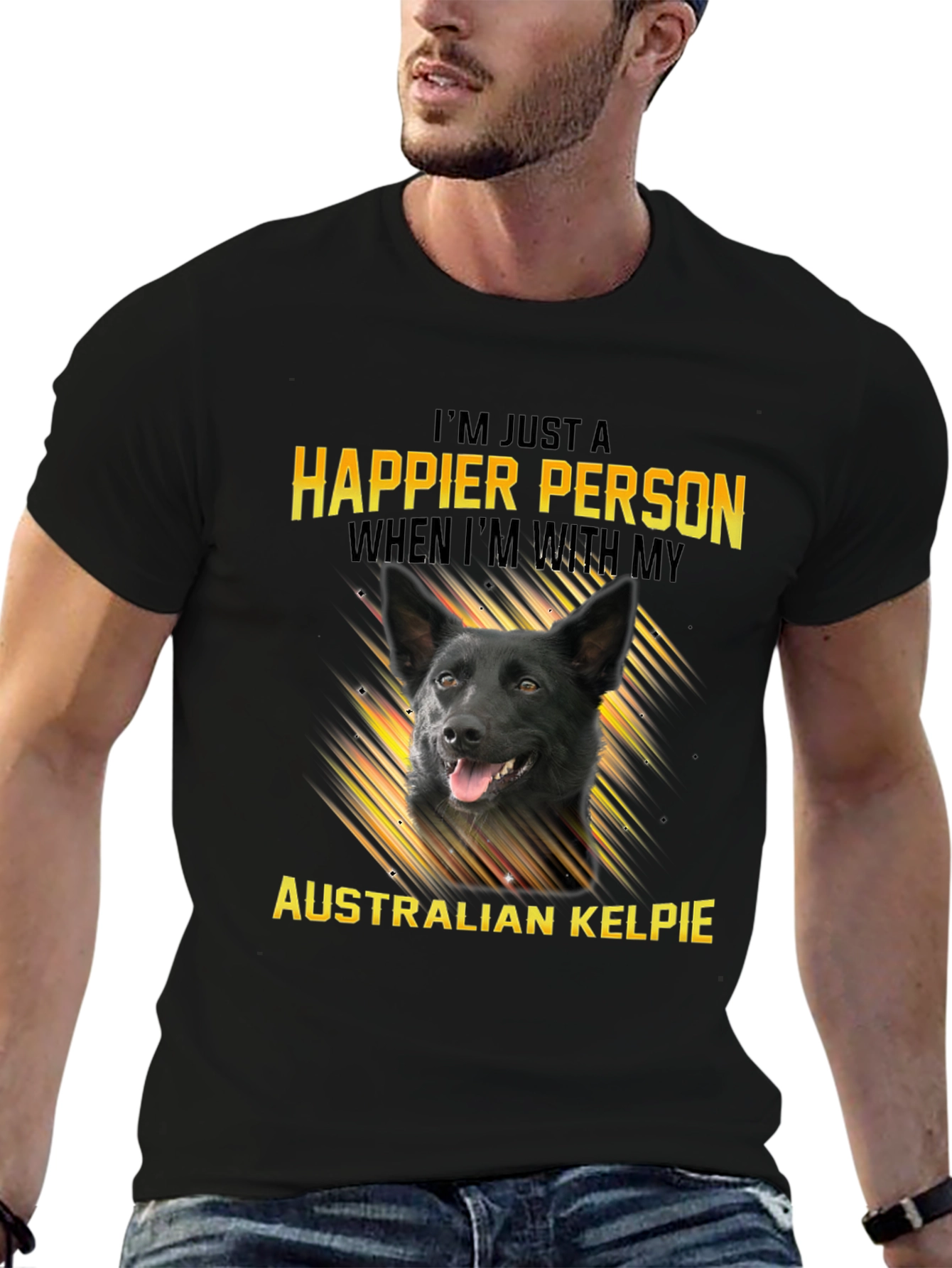 Happier Person Australian Kelpie Dog T-Shirt