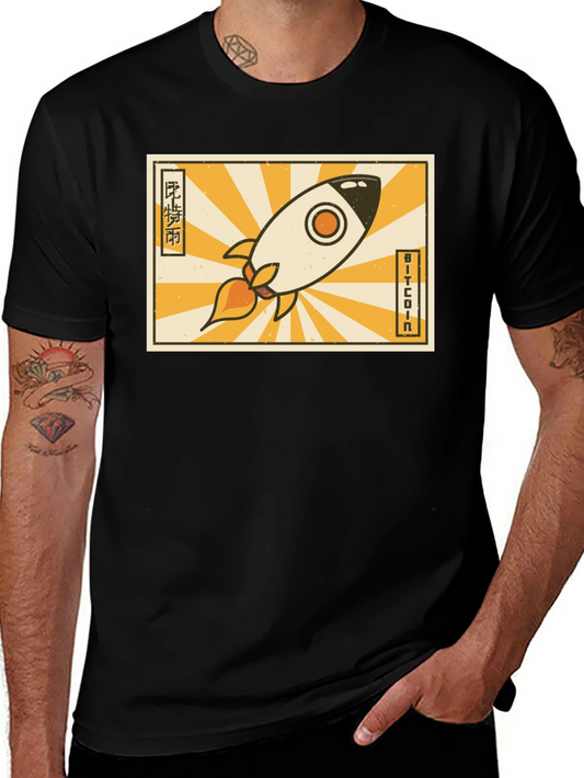 Bitcoin Rocket T-Shirt - Crypto to the Moon!