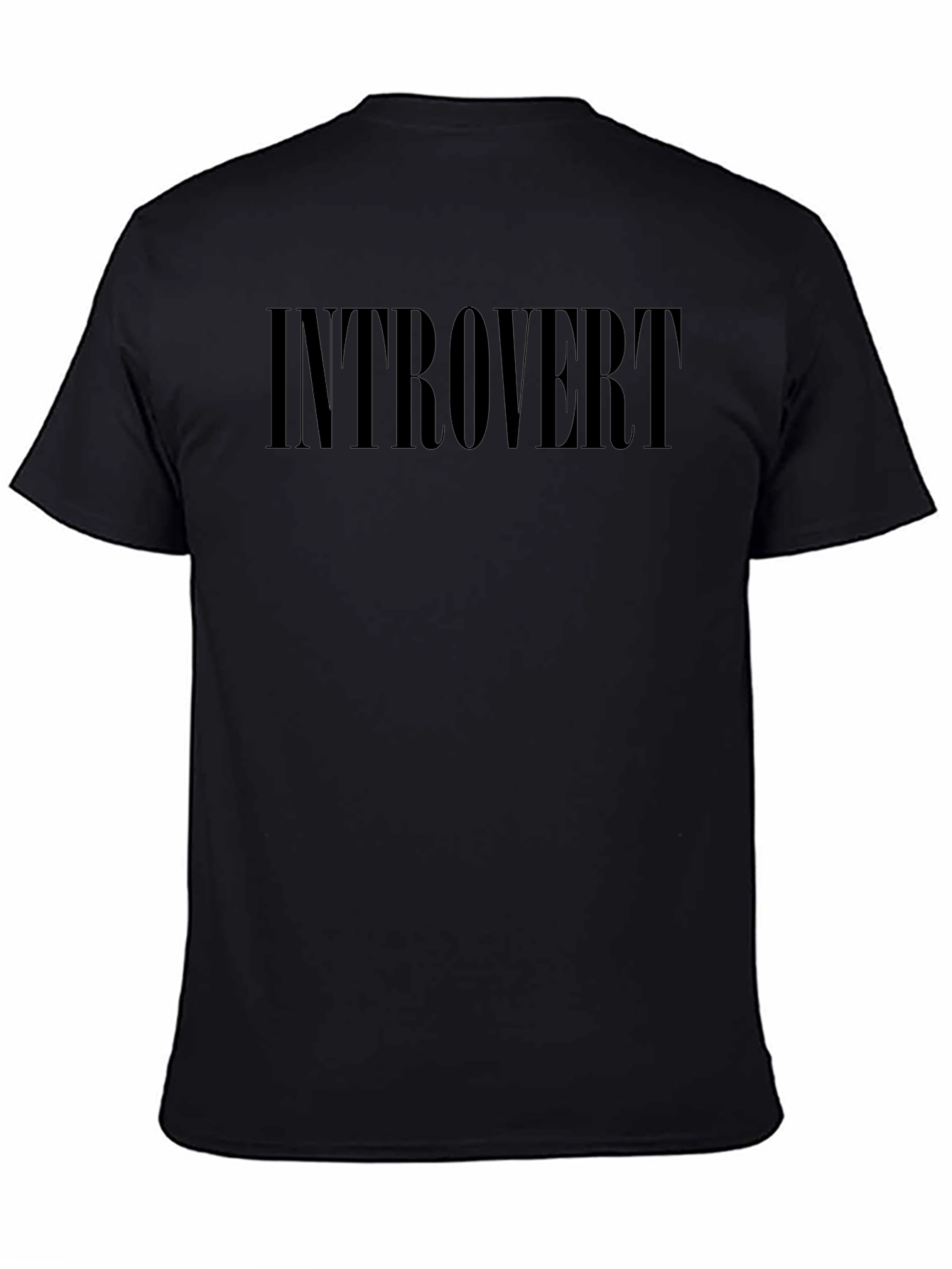 Introvert Graphic Tee - Comfortable Black T-Shirt