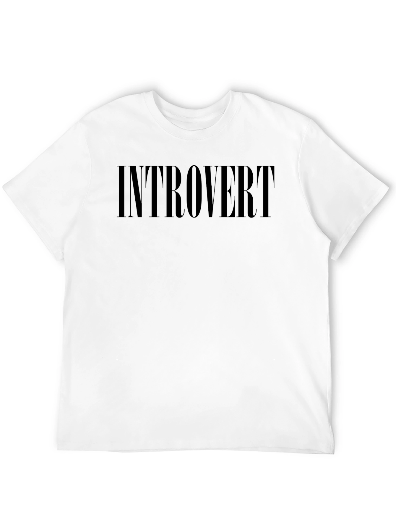 Introvert Graphic Tee - Comfortable Black T-Shirt