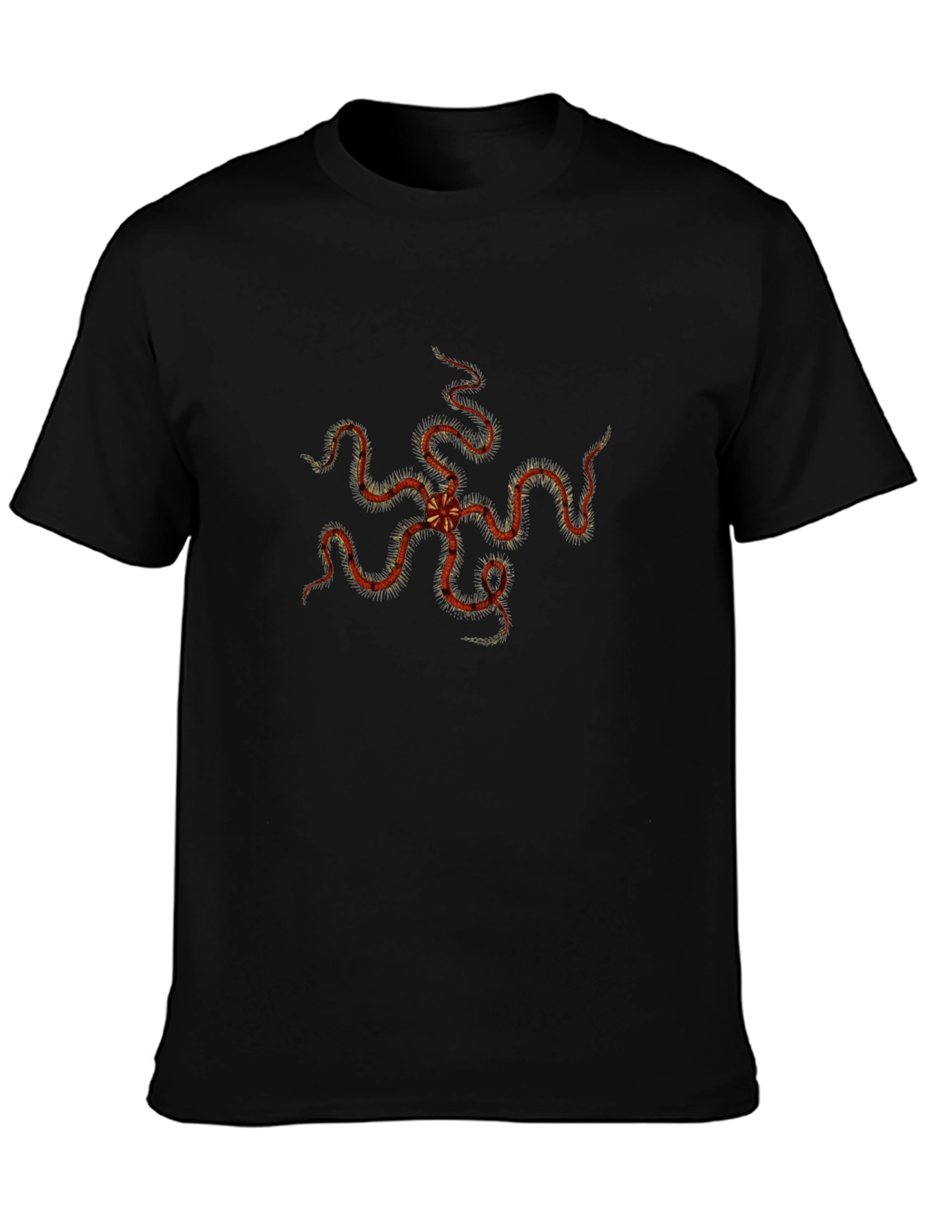 Echinoderm Print Black Tee - Stylish Sea Star T-Shirt