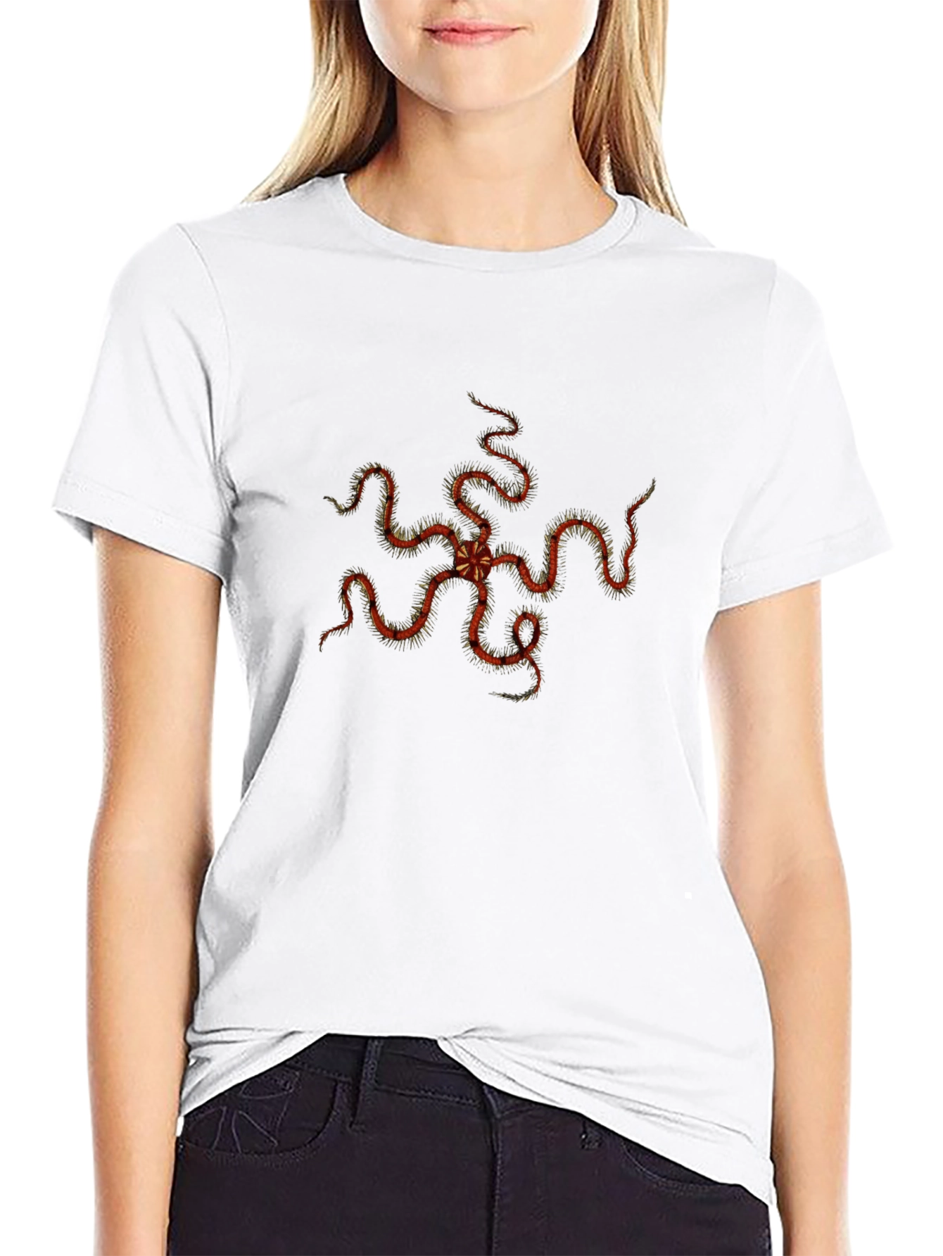 Echinoderm Print Black Tee - Stylish Sea Star T-Shirt