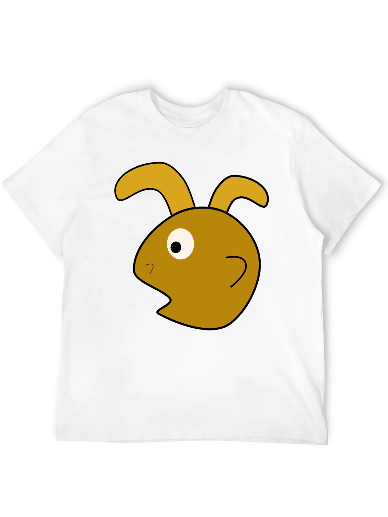 Funny Rabbit Graphic Black T-Shirt