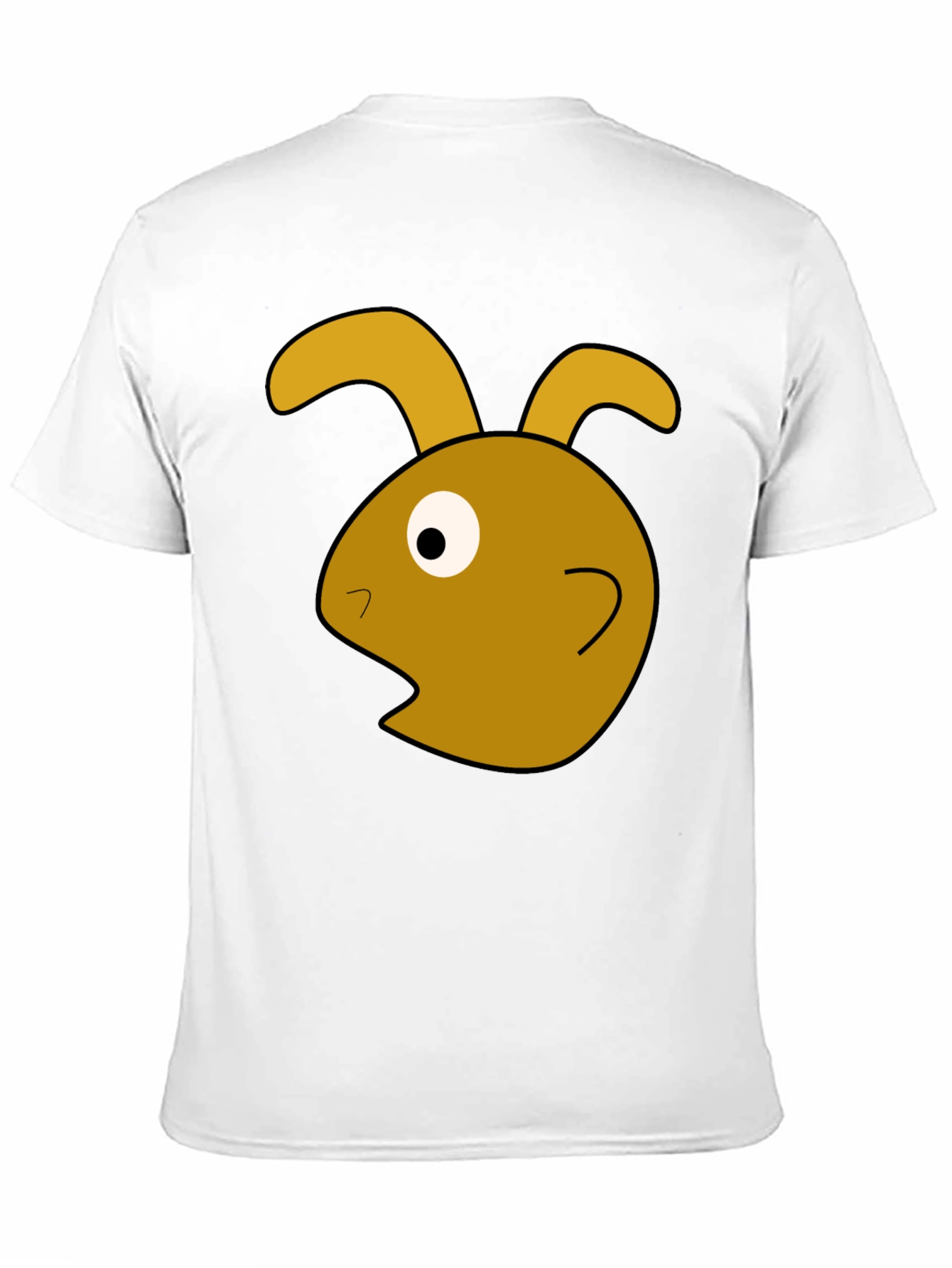 Funny Rabbit Graphic Black T-Shirt