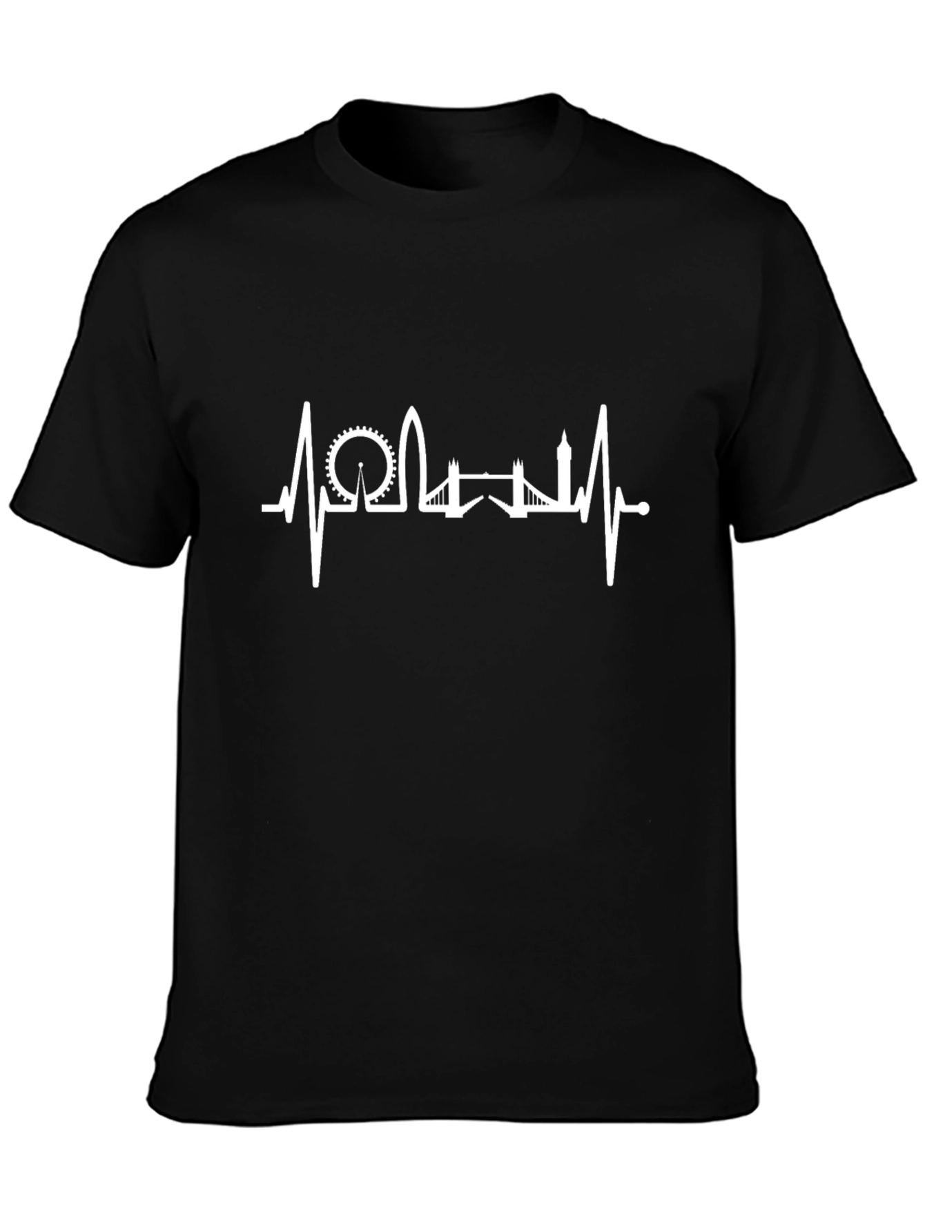 London Skyline Heartbeat Tee - Black
