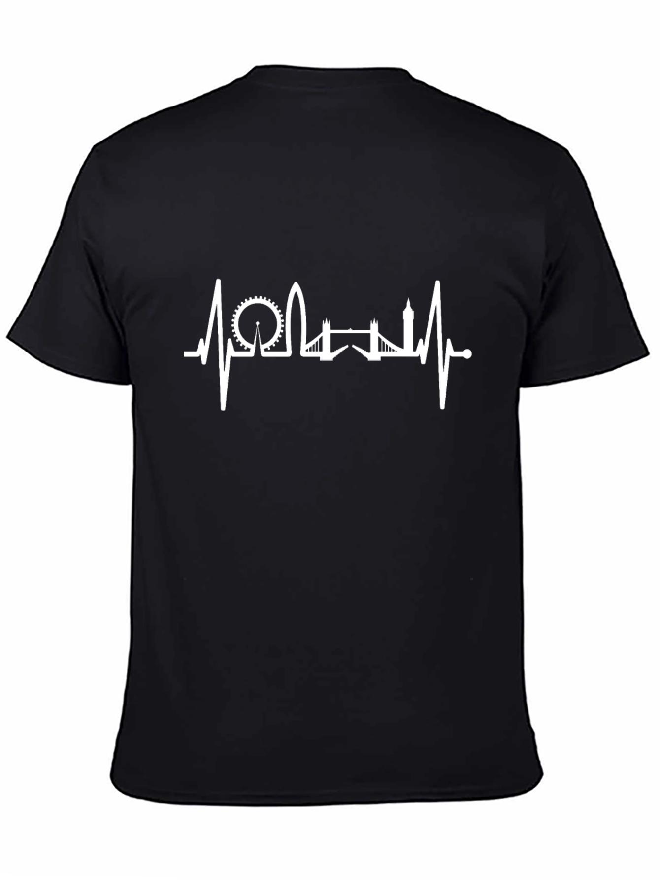 London Skyline Heartbeat Tee - Black