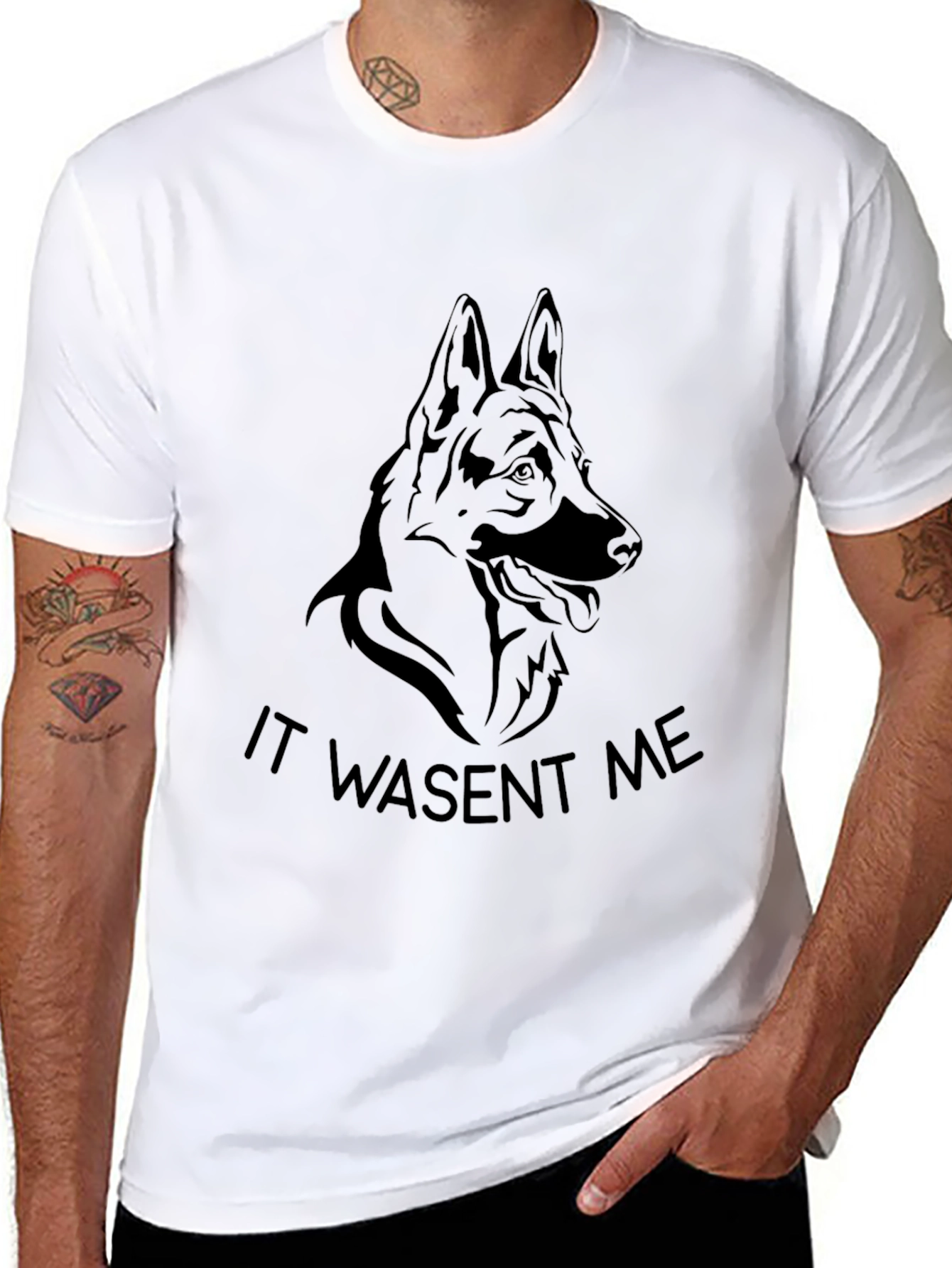 It Wasent Me Dog T-Shirt