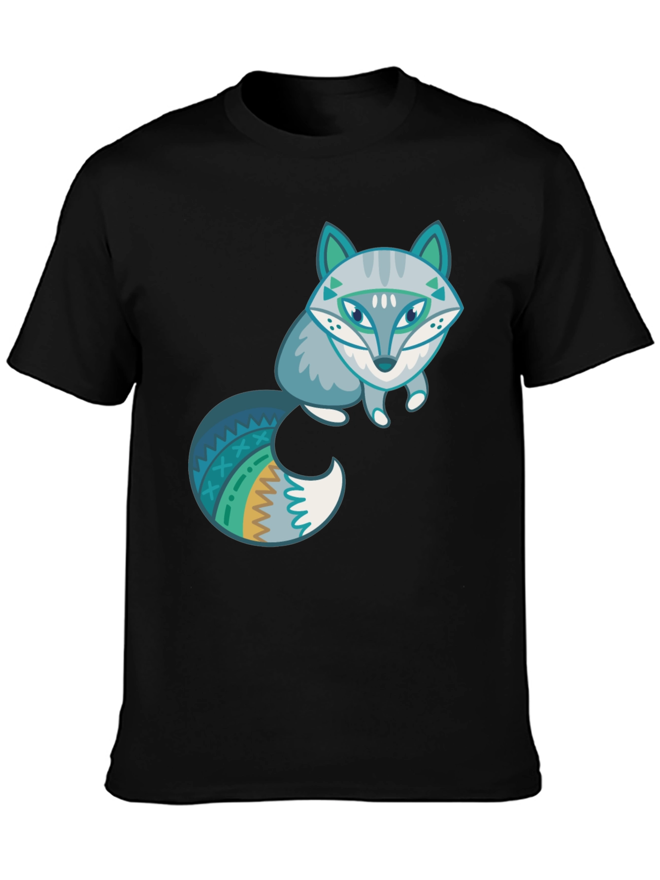 Fox Graphic Tee - Stylish Mens Black T-Shirt