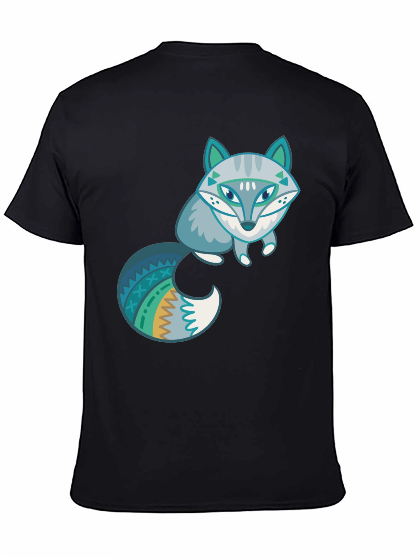Fox Graphic Tee - Stylish Mens Black T-Shirt
