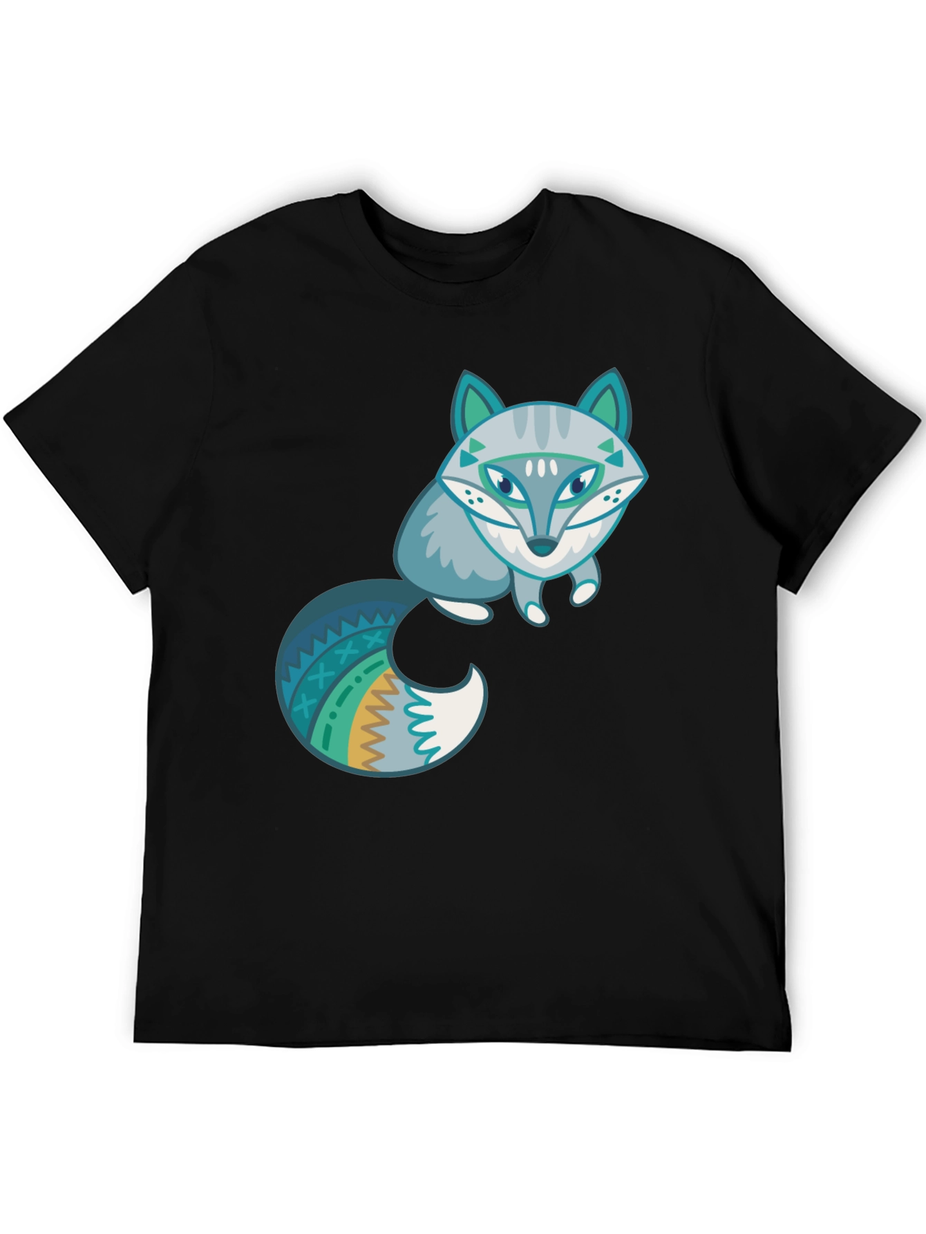 Fox Graphic Tee - Stylish Mens Black T-Shirt