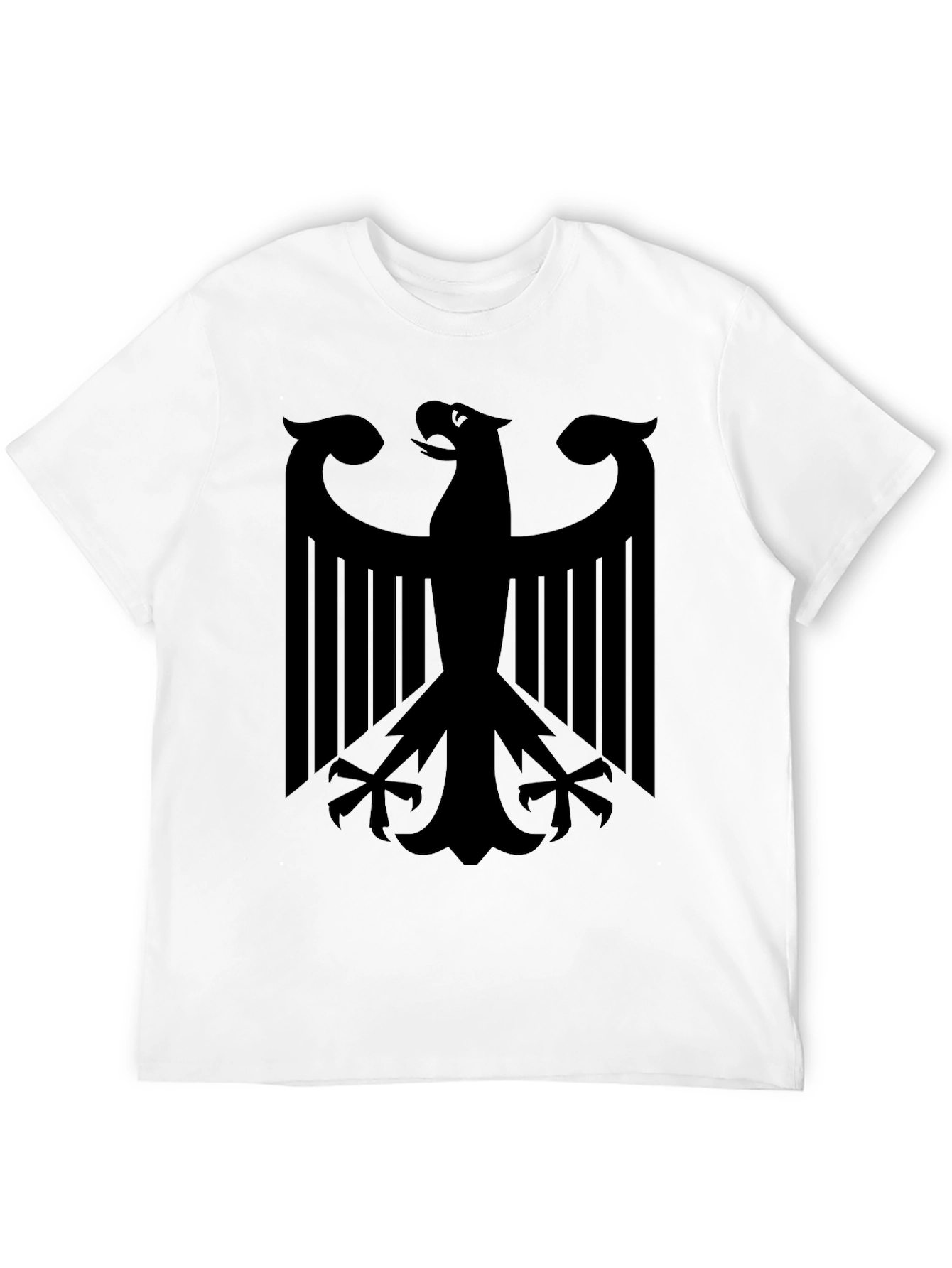 Mens Black T-Shirt with Eagle Graphic