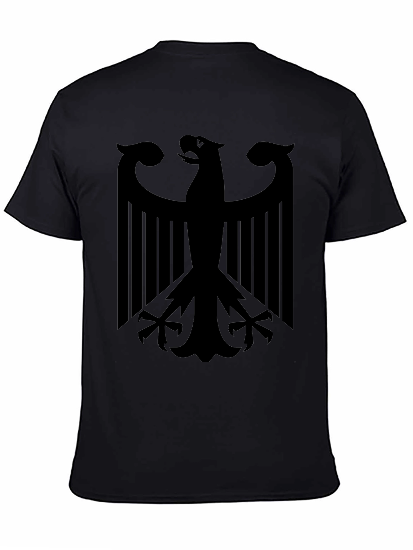 Mens Black T-Shirt with Eagle Graphic