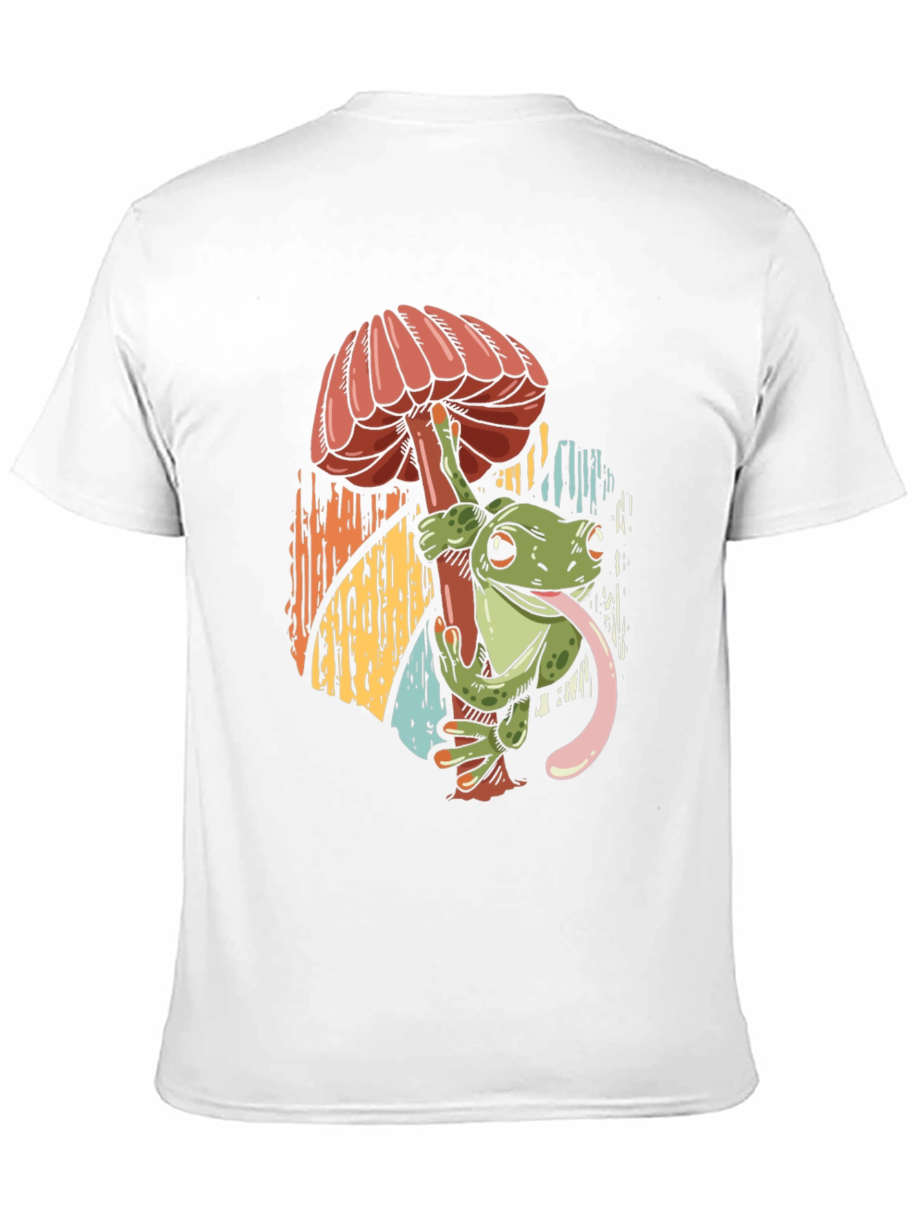 Frog on Mushroom Graphic Tee - Unique Design