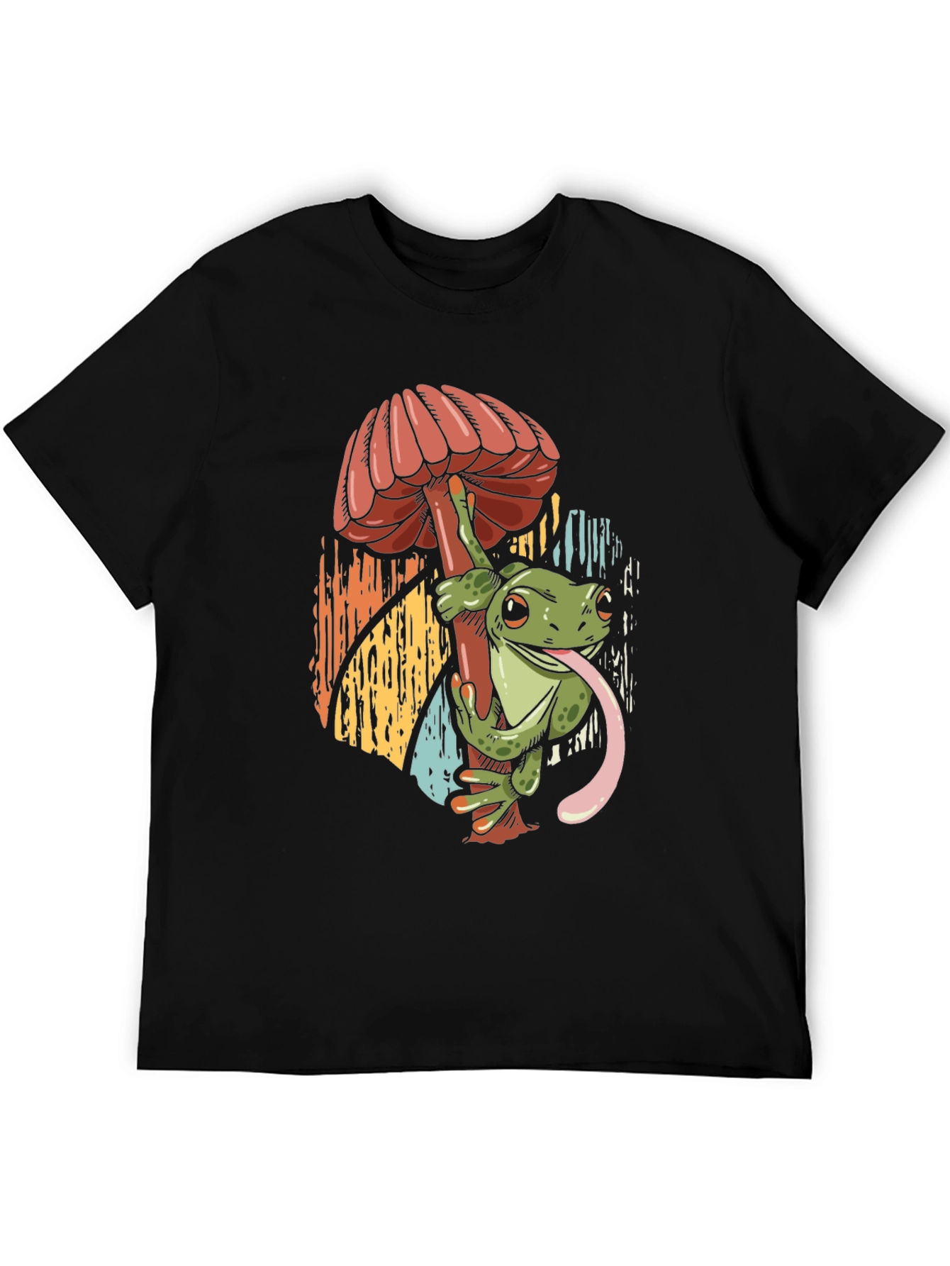 Frog on Mushroom Graphic Tee - Unique Design