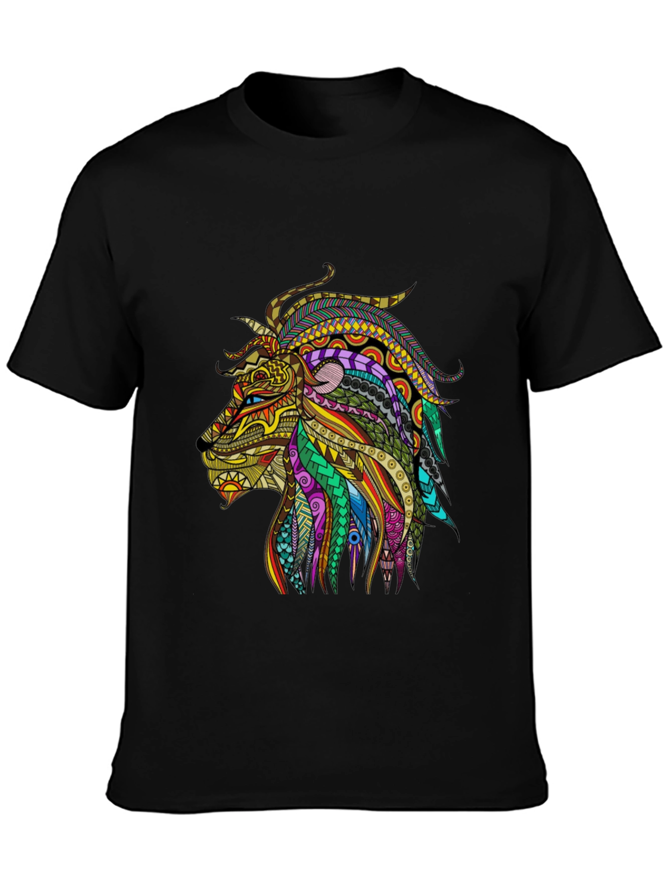 Lion Graphic Black T-Shirt