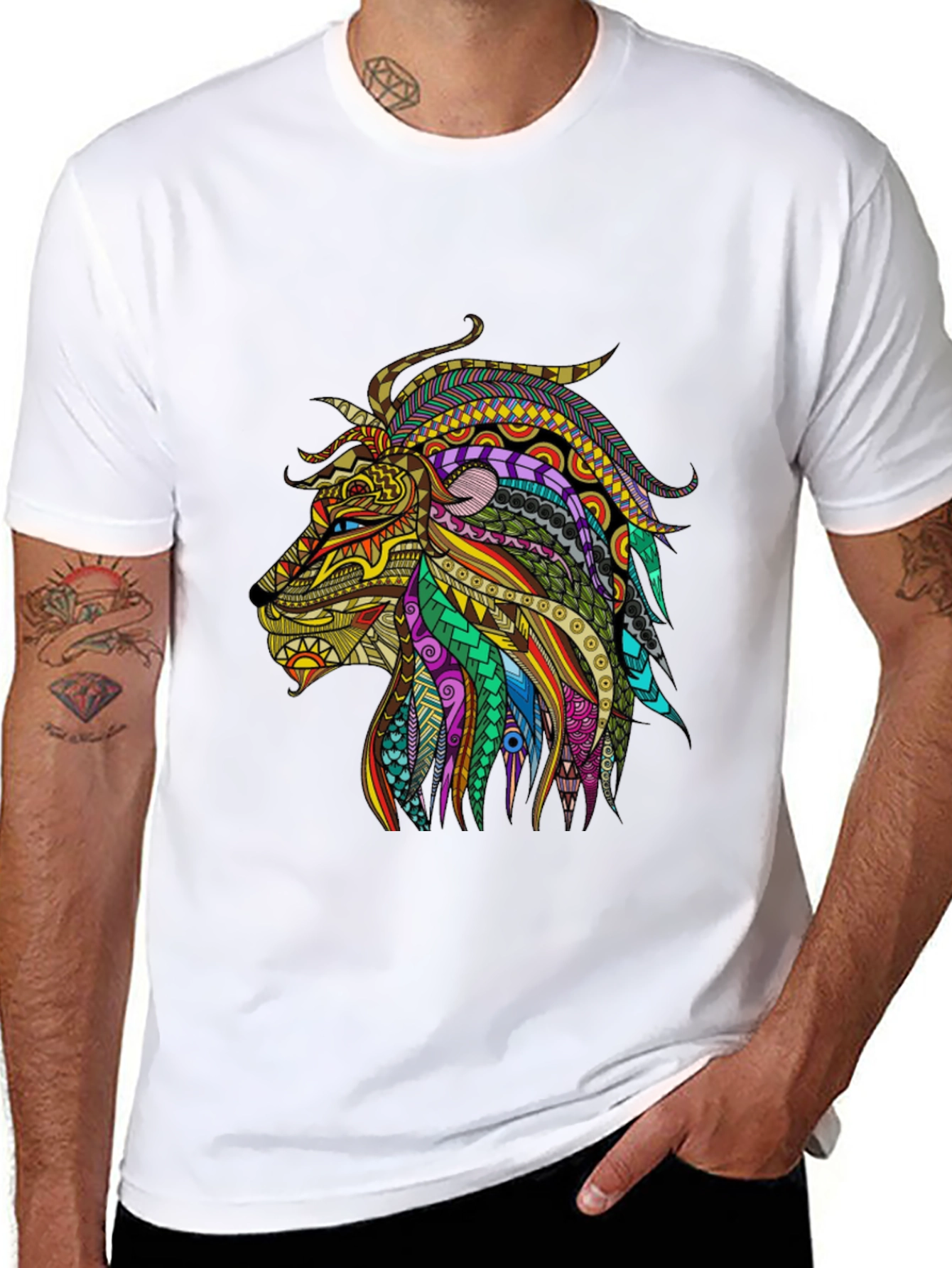 Lion Graphic Black T-Shirt