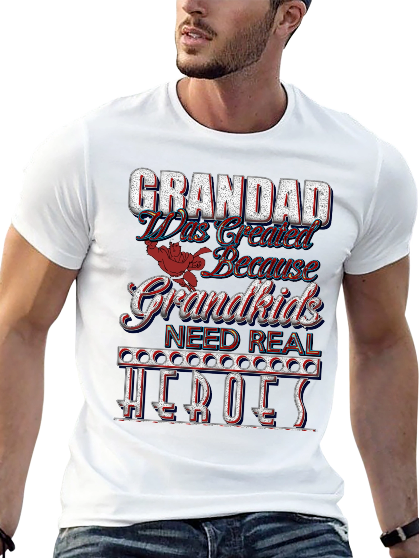 Grandad Hero T-Shirt - Gift for Grandfathers