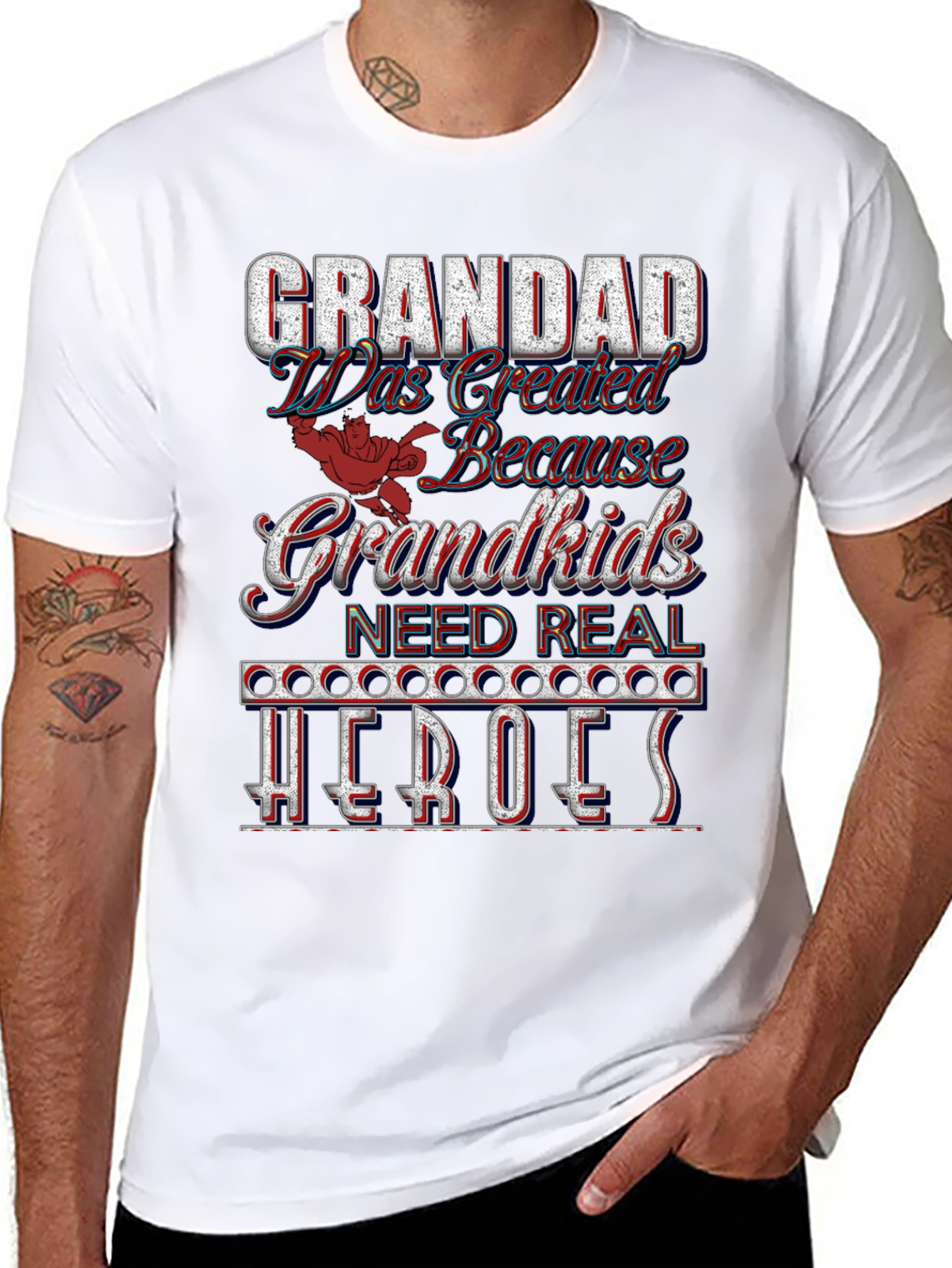 Grandad Hero T-Shirt - Gift for Grandfathers