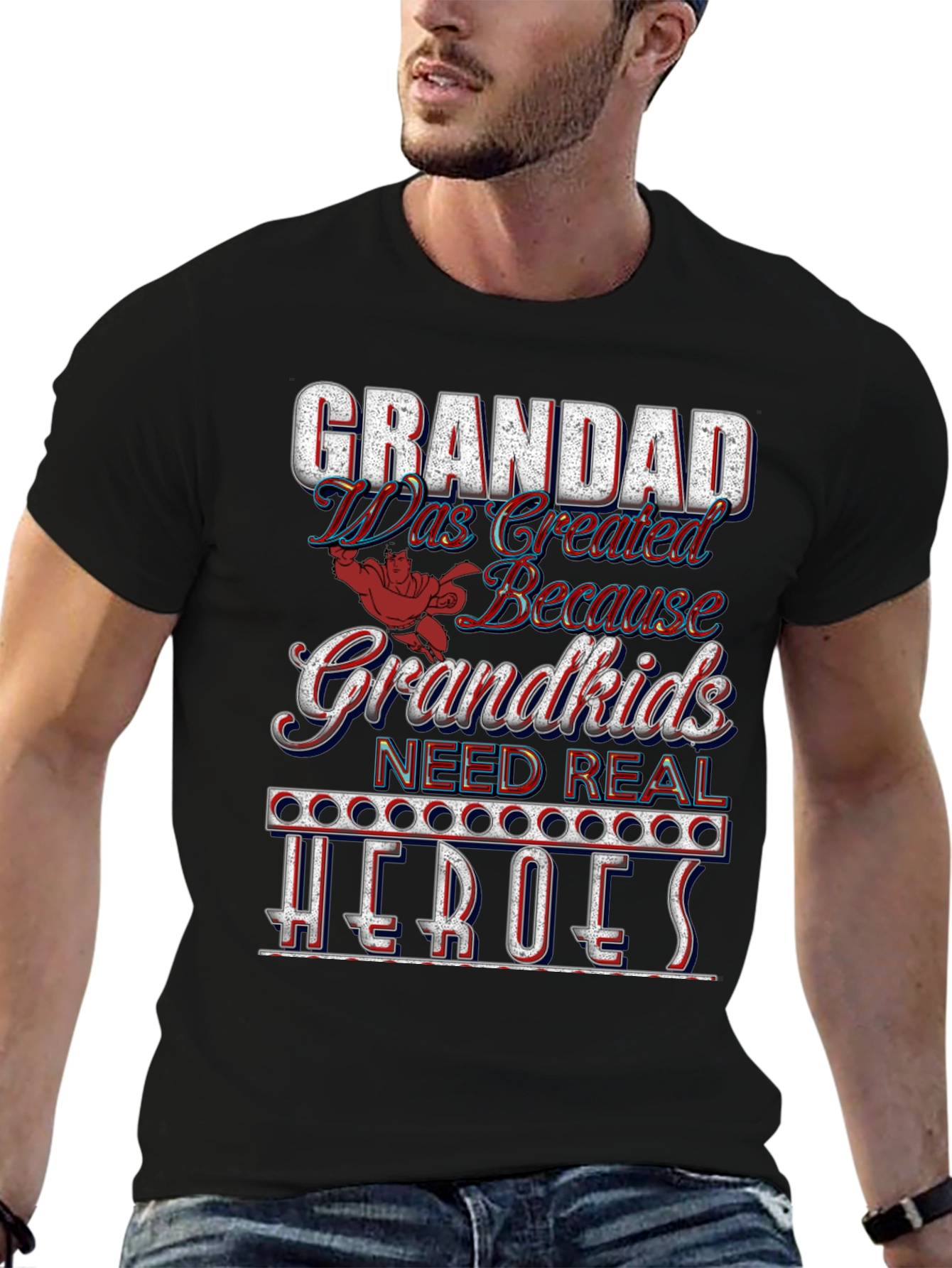 Grandad Hero T-Shirt - Gift for Grandfathers