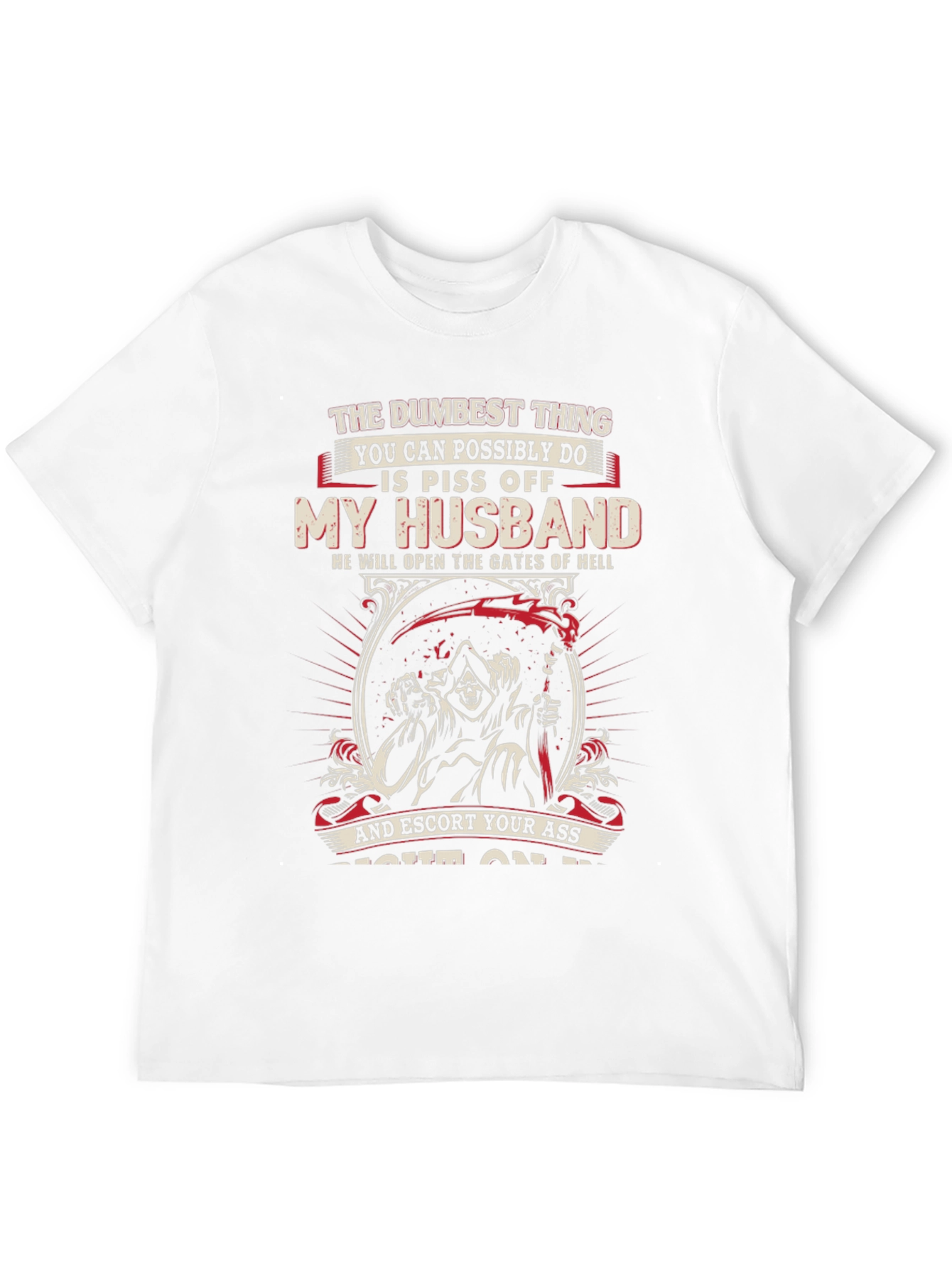 Piss Off My Husband Novelty Graphic T-Shirt