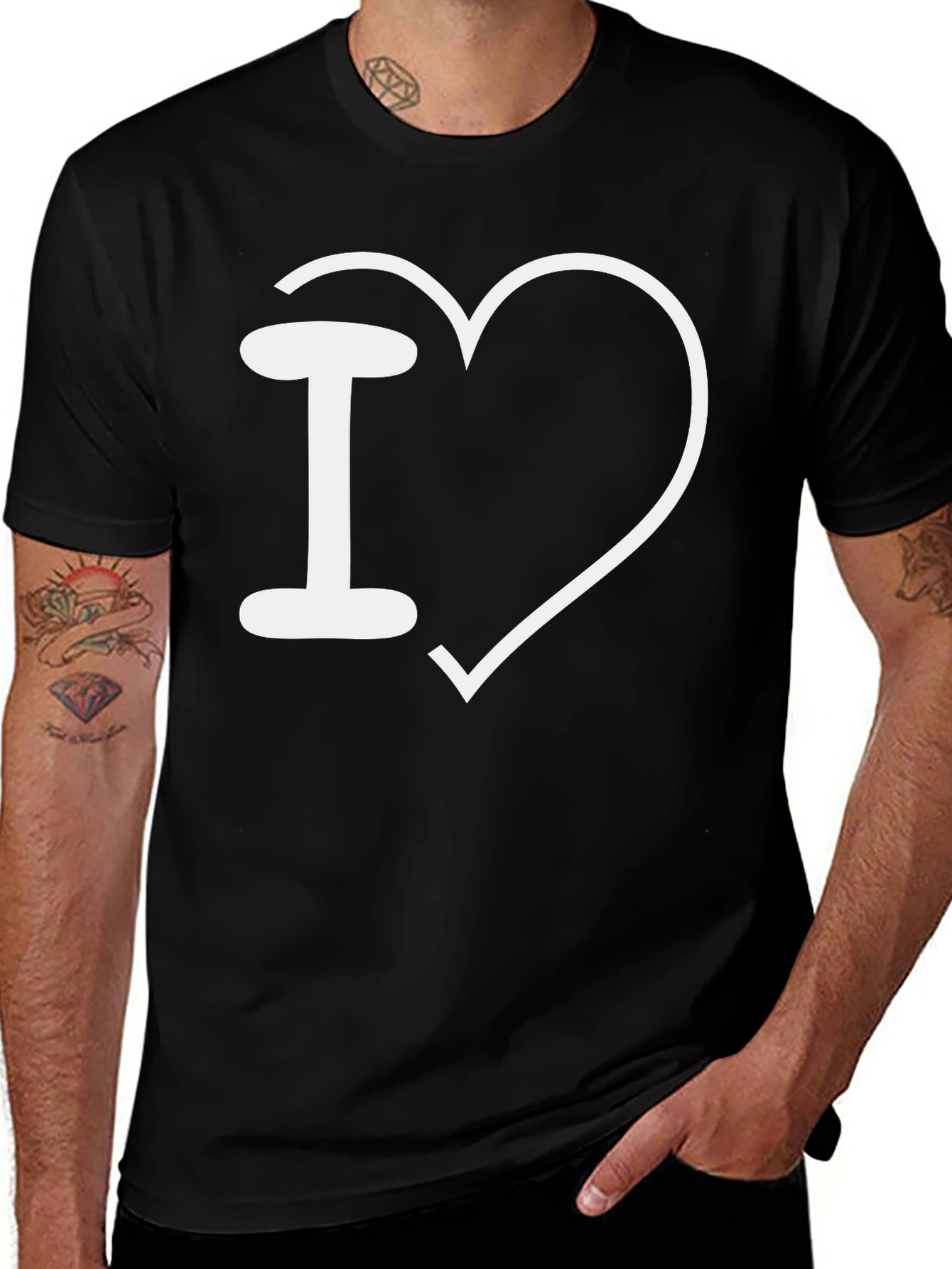 I Heart Design Black T-Shirt