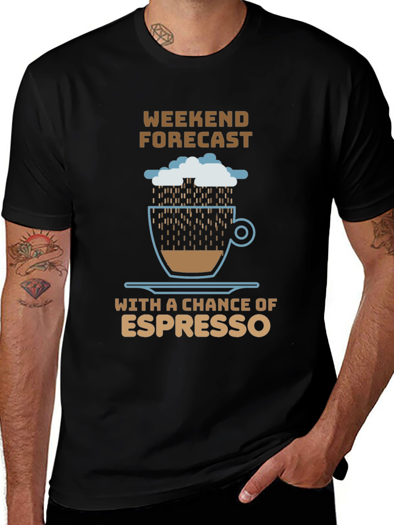 Weekend Espresso Forecast T-Shirt - Coffee Lover Tee