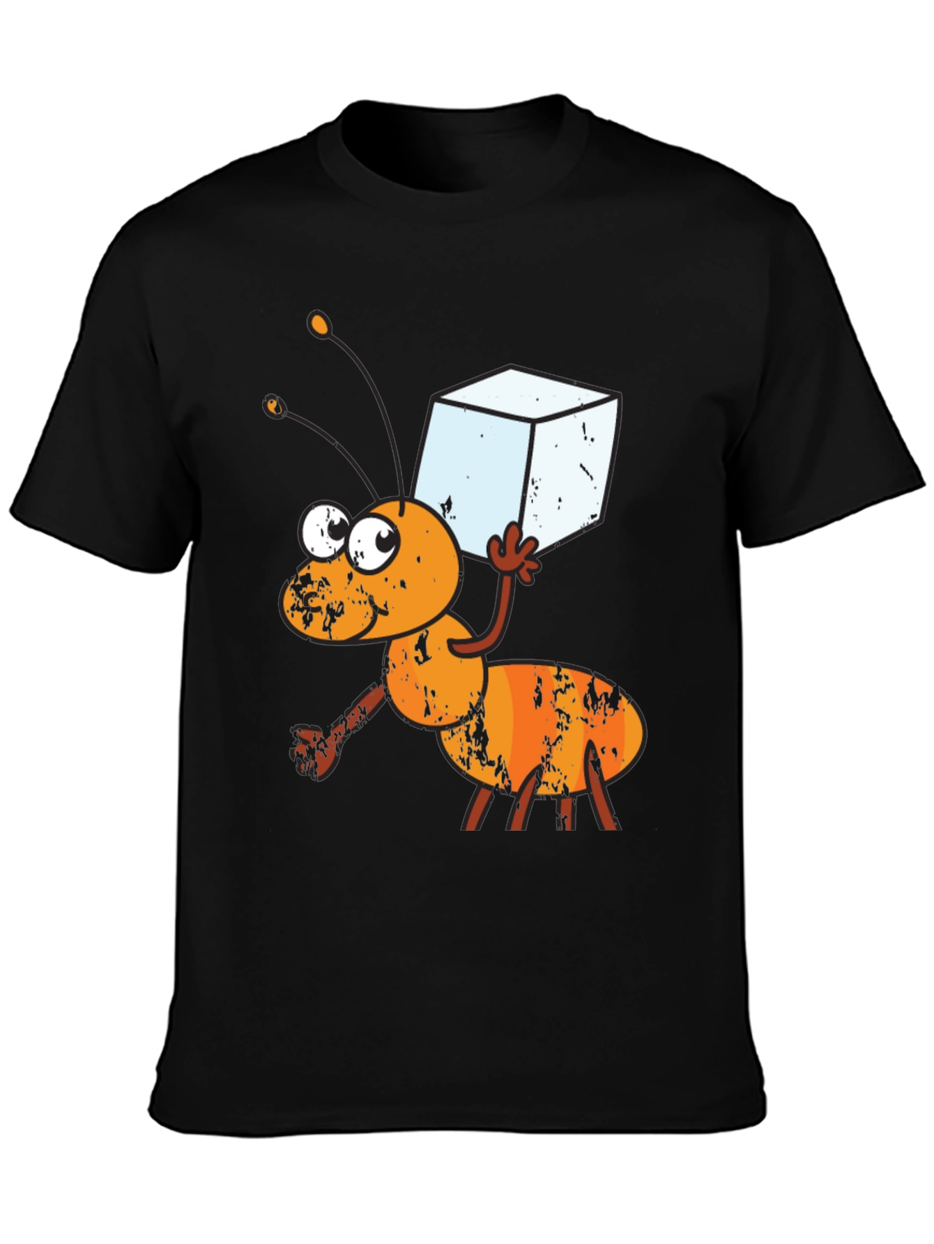 Ant Carrying Sugar Cube Graphic T-Shirt