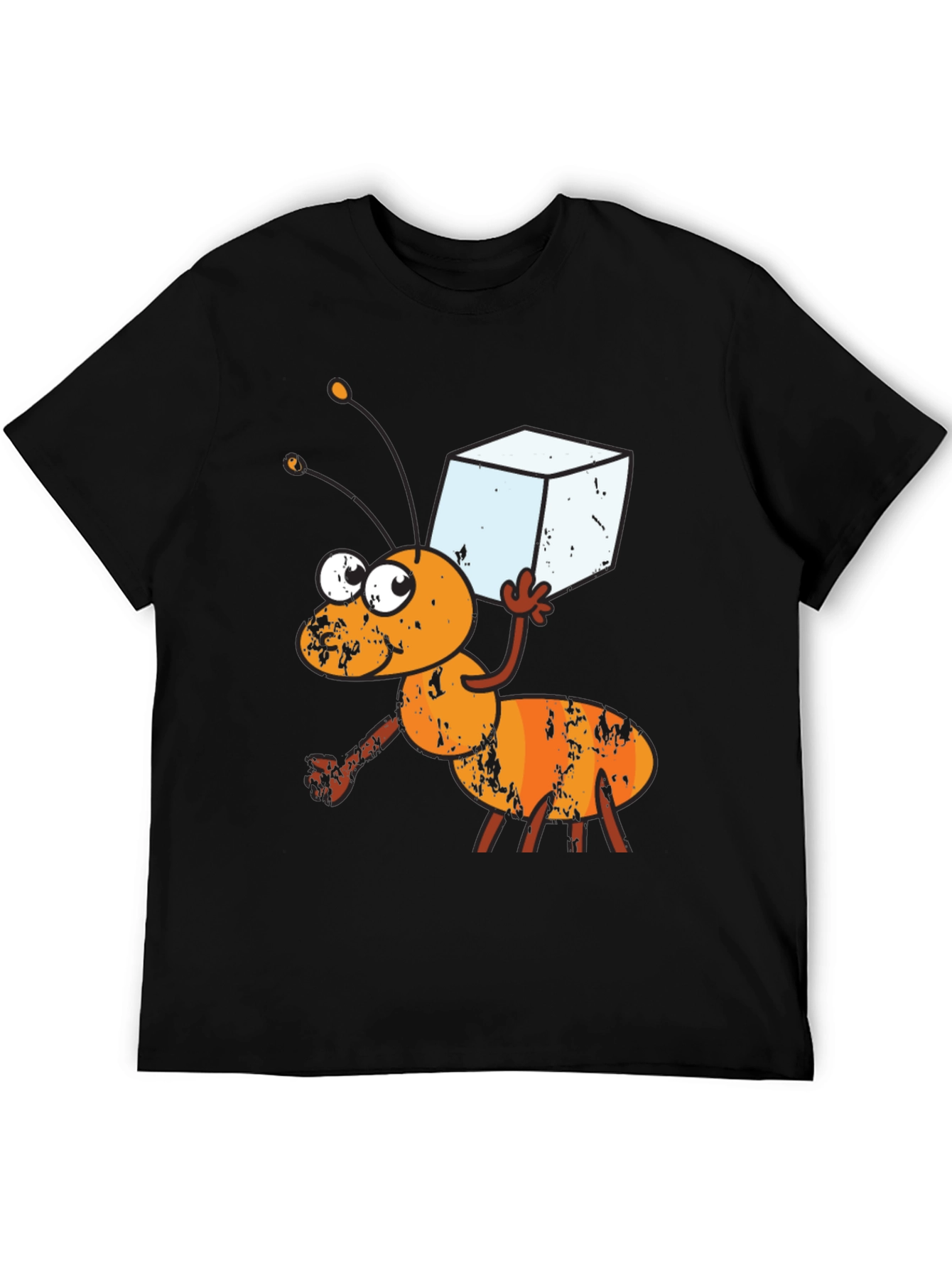 Ant Carrying Sugar Cube Graphic T-Shirt