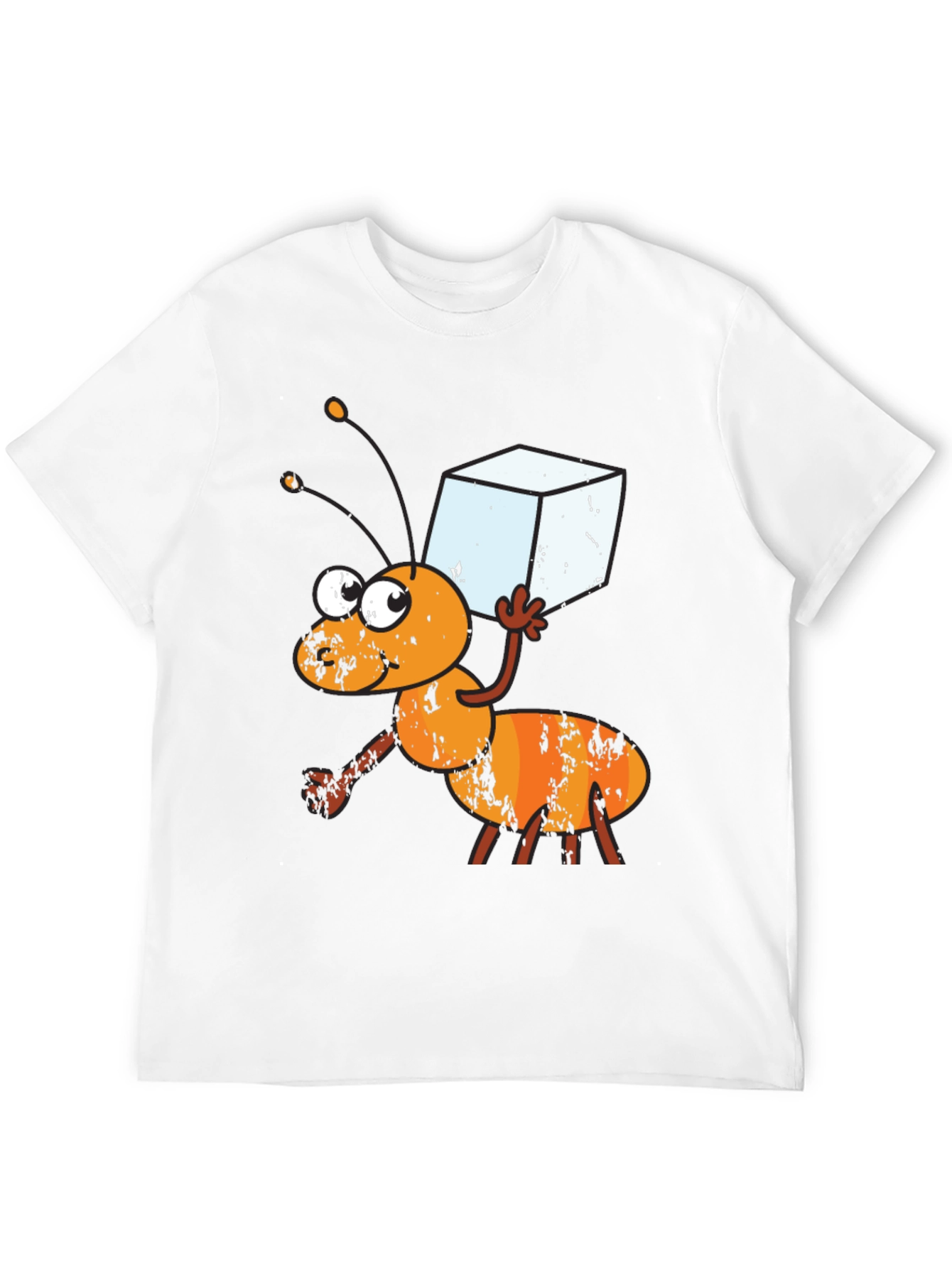 Ant Carrying Sugar Cube Graphic T-Shirt