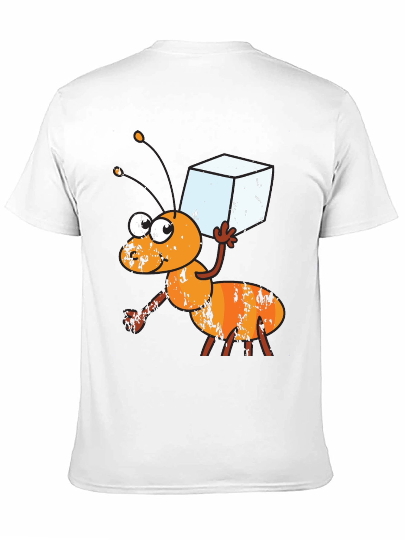 Ant Carrying Sugar Cube Graphic T-Shirt
