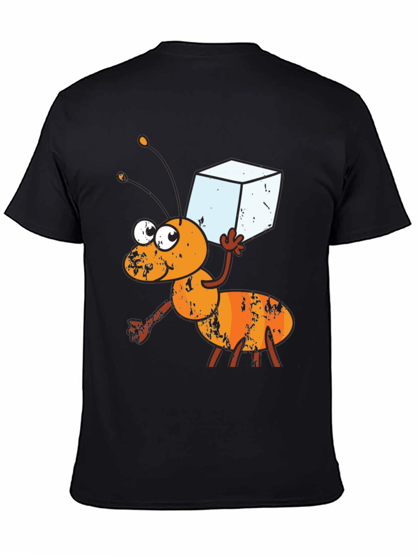 Ant Carrying Sugar Cube Graphic T-Shirt