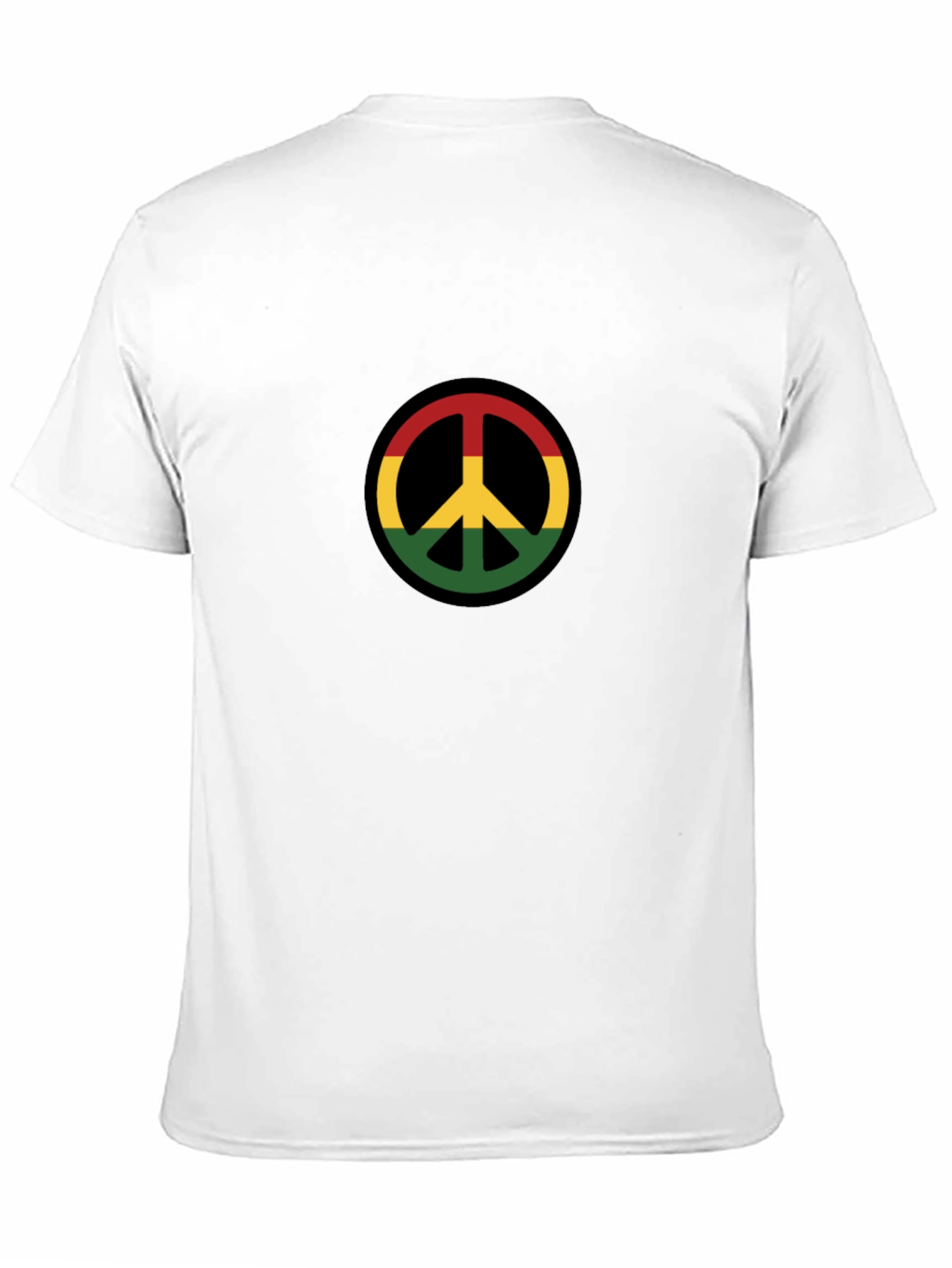 Rasta Peace Sign Black T-Shirt