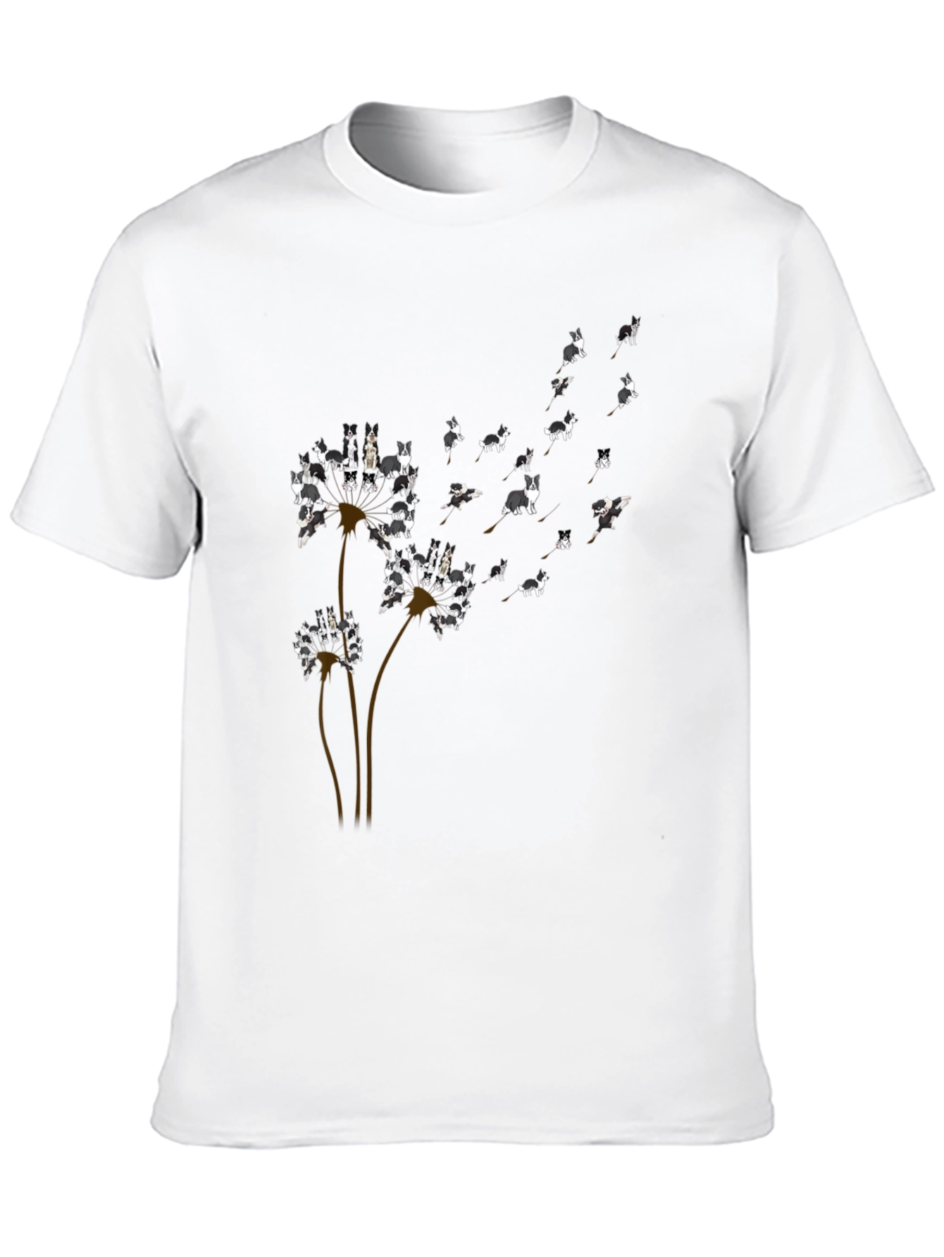 Dog Dandelion T-Shirt - Black