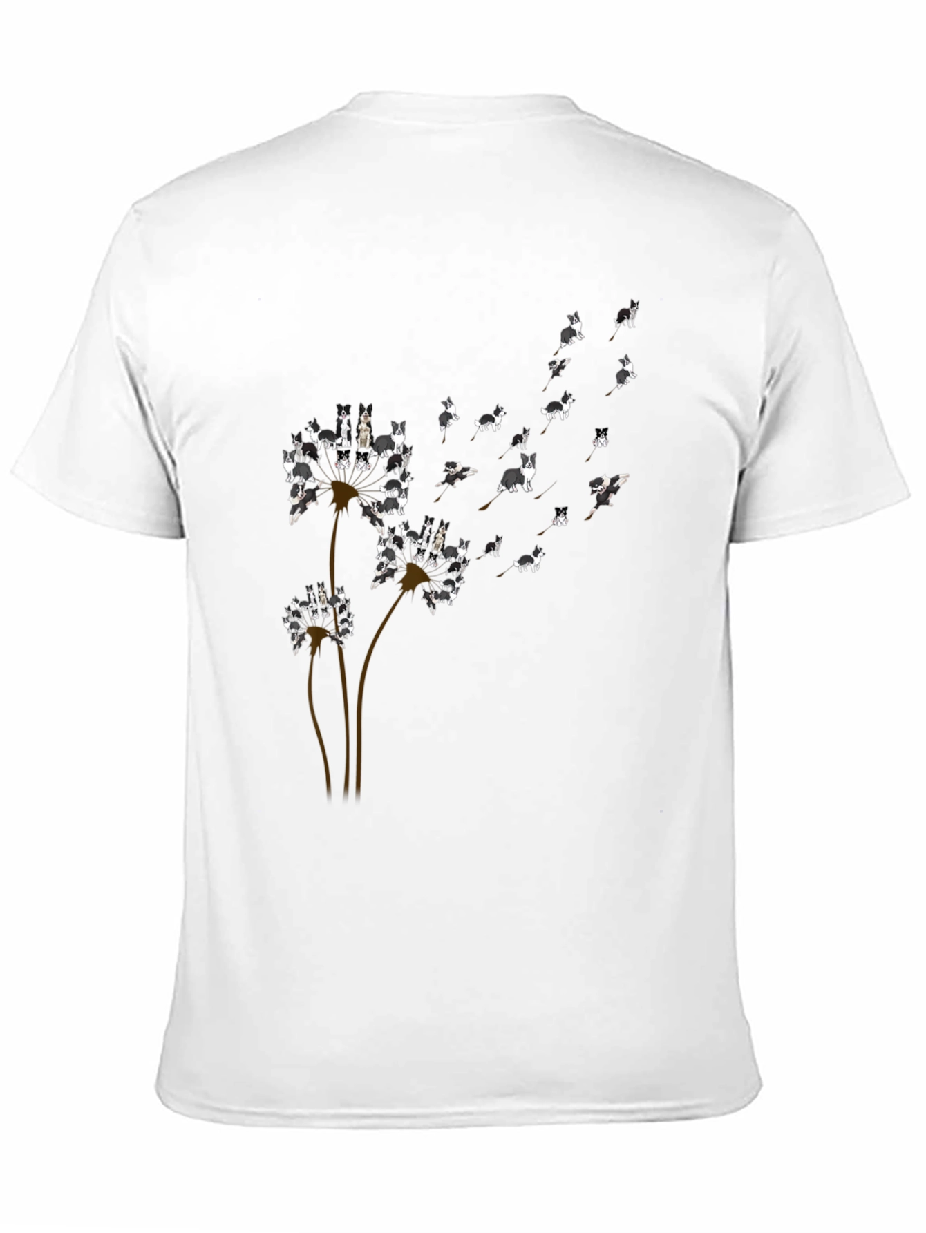 Dog Dandelion T-Shirt - Black