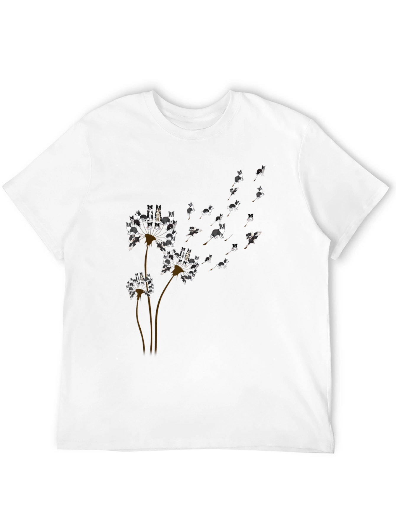 Dog Dandelion T-Shirt - Black