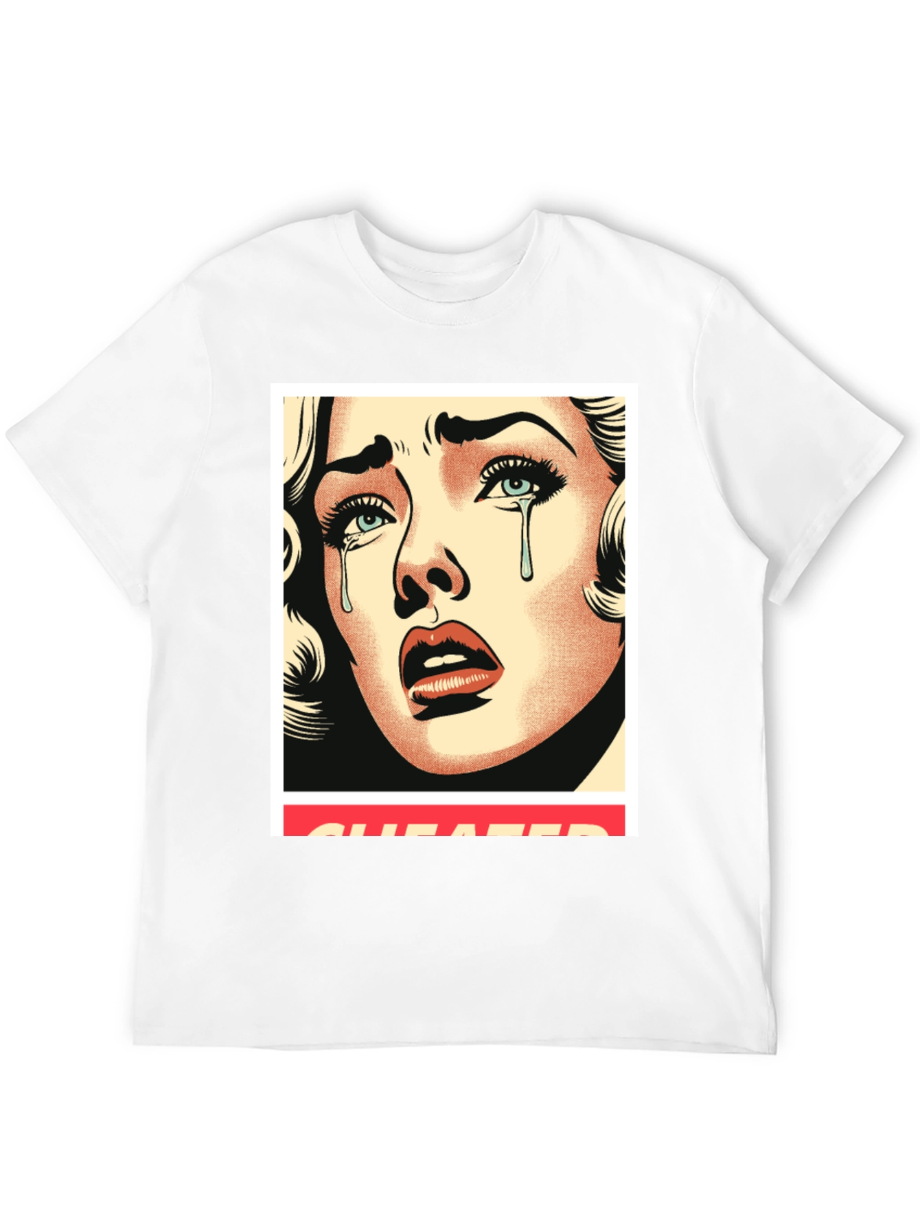 Cheated Pop Art Graphic Black Tee