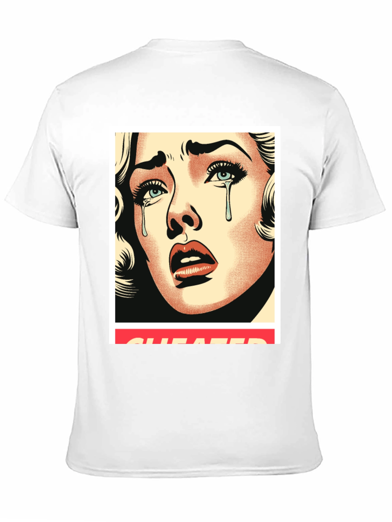 Cheated Pop Art Graphic Black Tee