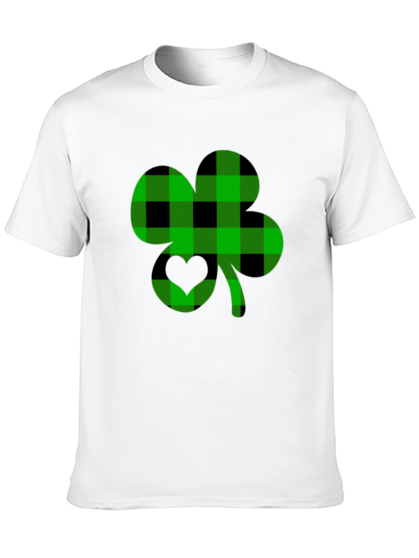 Plaid Shamrock Graphic Tee - St. Patricks Day Style