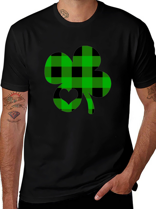 Plaid Shamrock Graphic Tee - St. Patricks Day Style