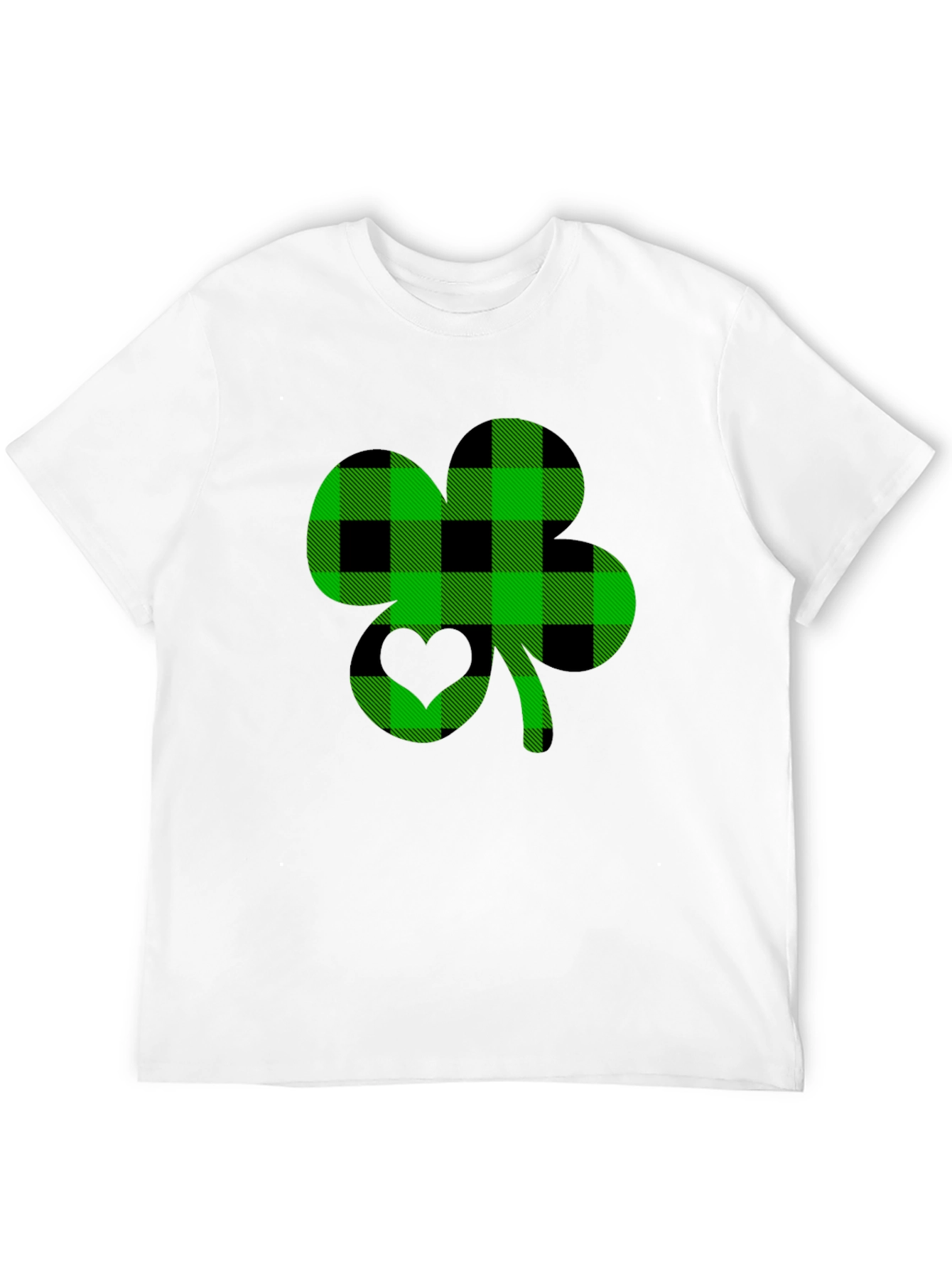 Plaid Shamrock Graphic Tee - St. Patricks Day Style