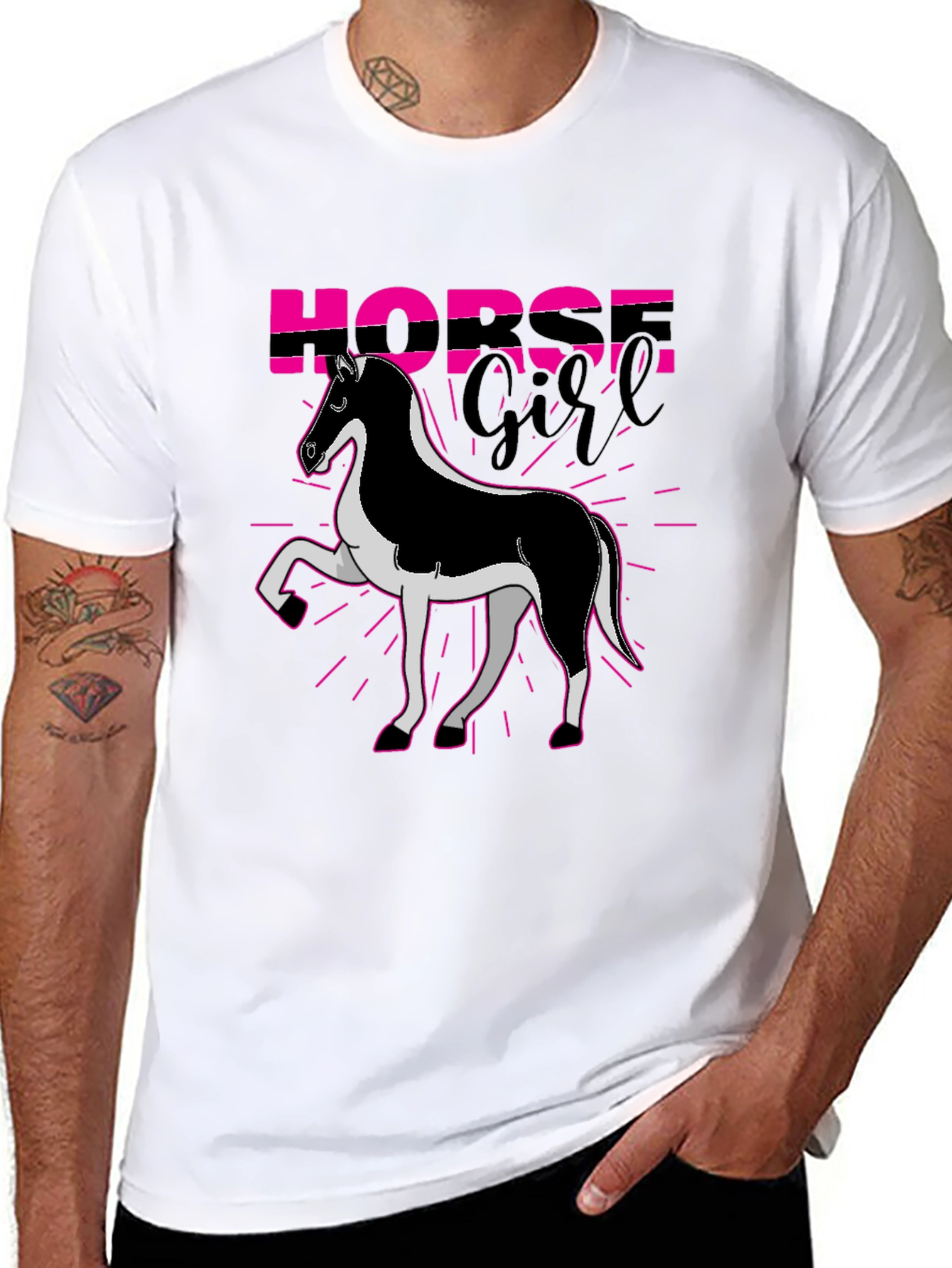 Horse Girl Graphic Tee - Black