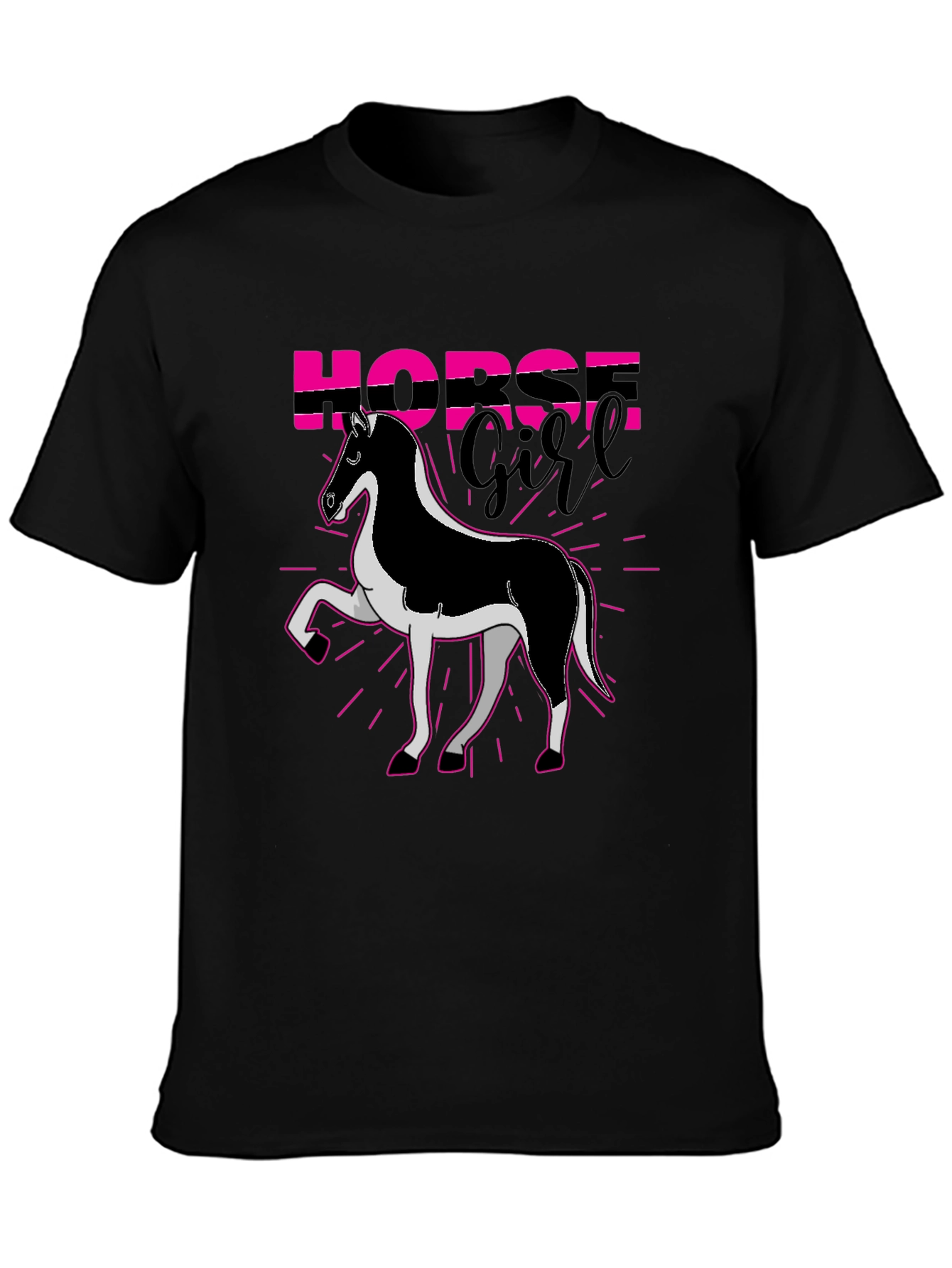 Horse Girl Graphic Tee - Black