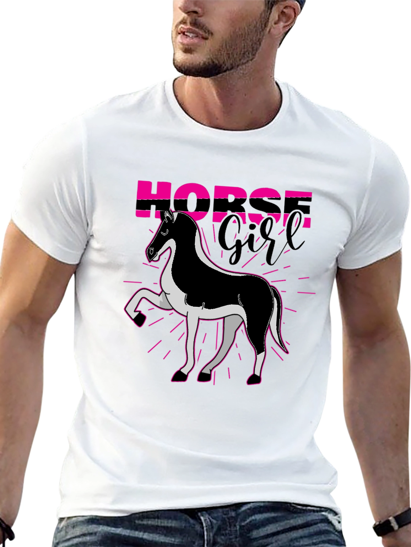 Horse Girl Graphic Tee - Black